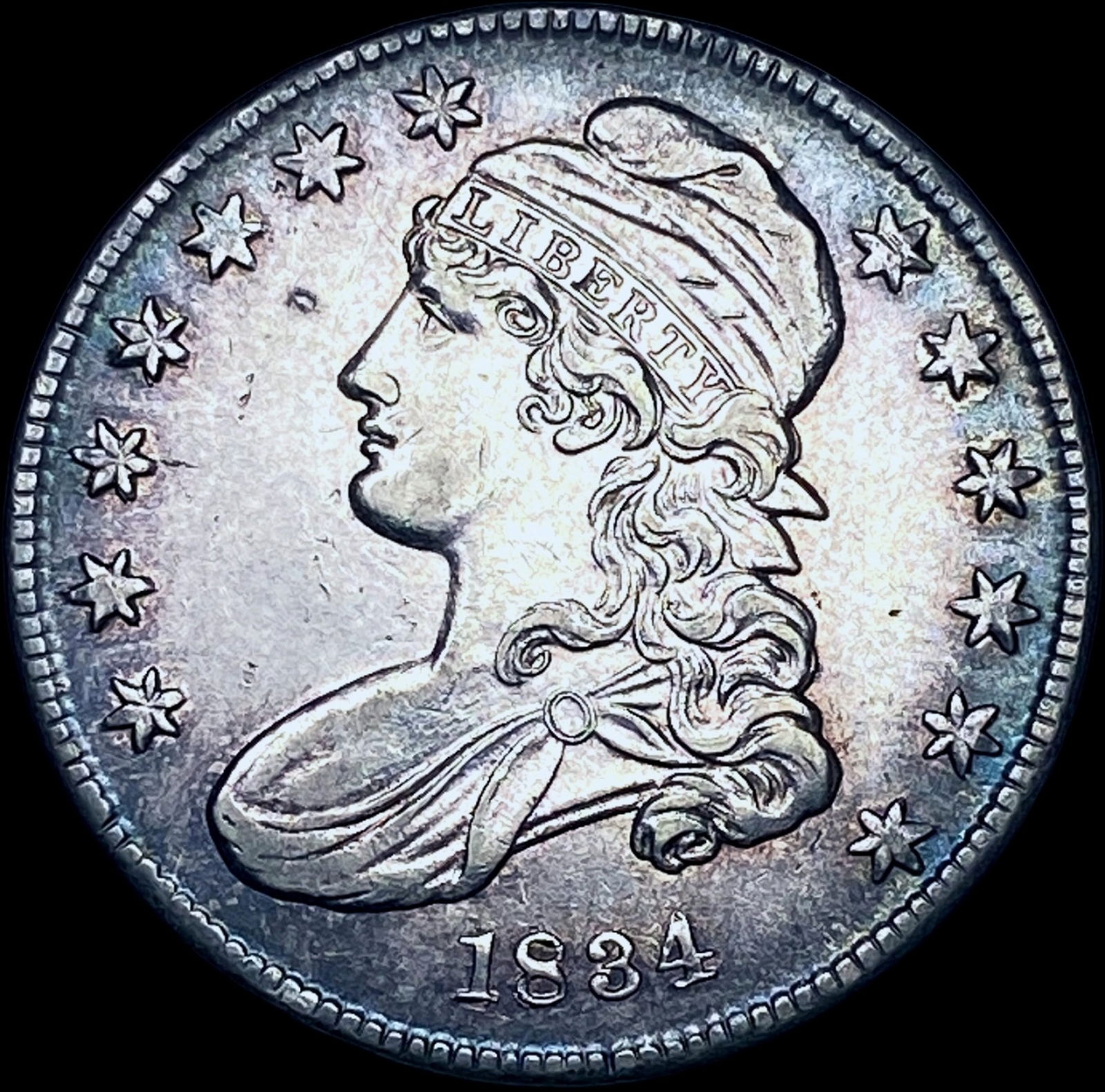 1834 Capped Bust Half Dollar CHOICE AU (1 of 2)