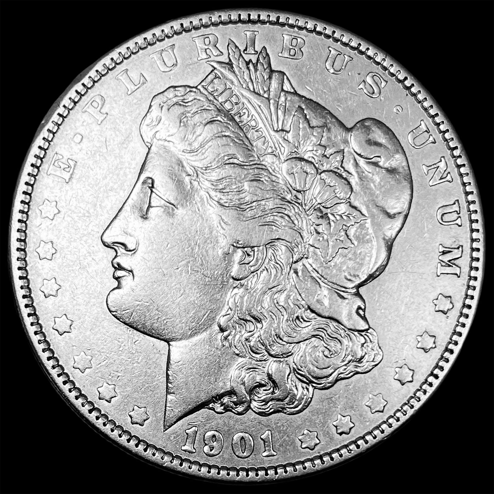 1901 Silver Morgan Dollar NEARLY UNCIRCULATED (1 of 2)