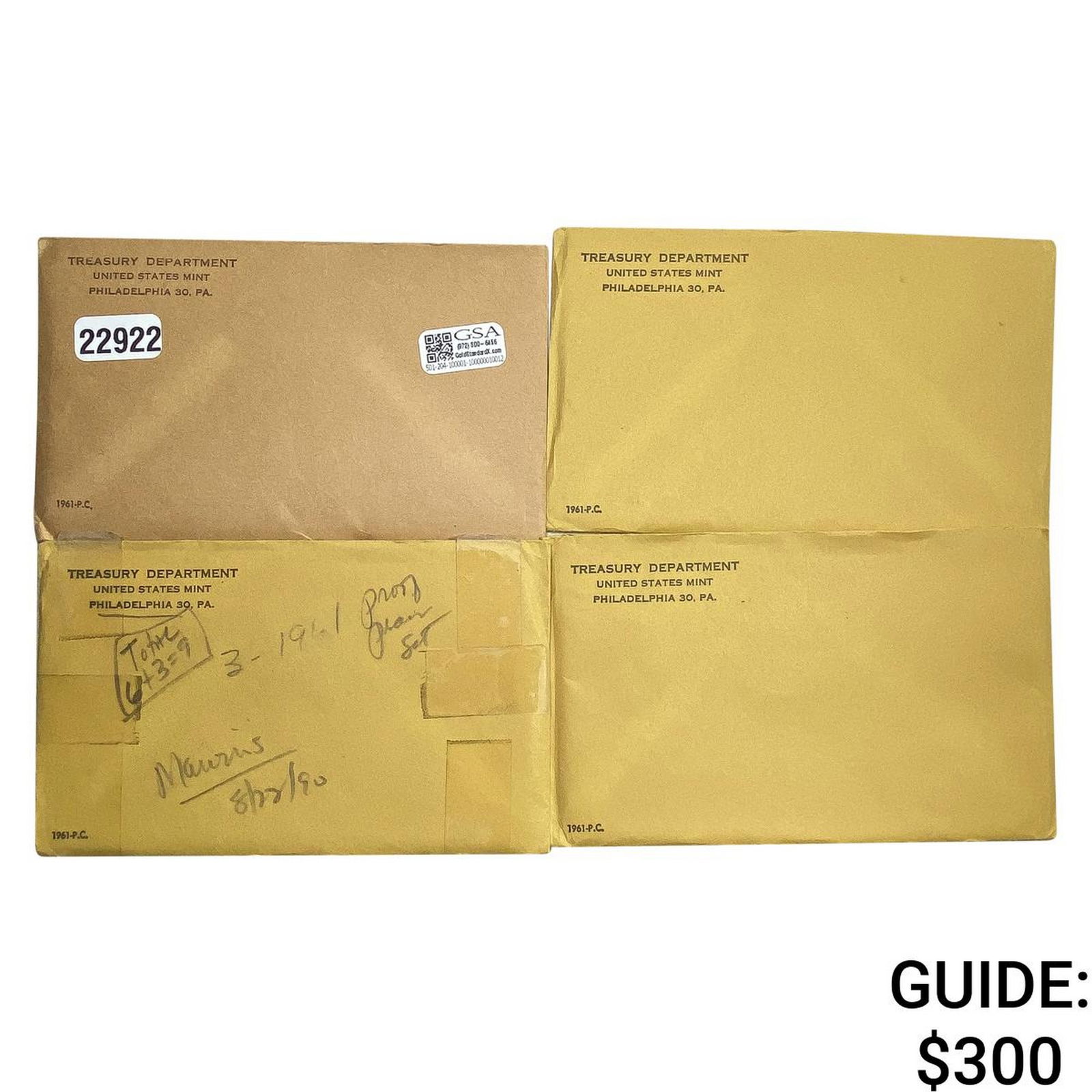 [4] 1961 U.S. Proof Set Sealed Envelope (1 of 2)
