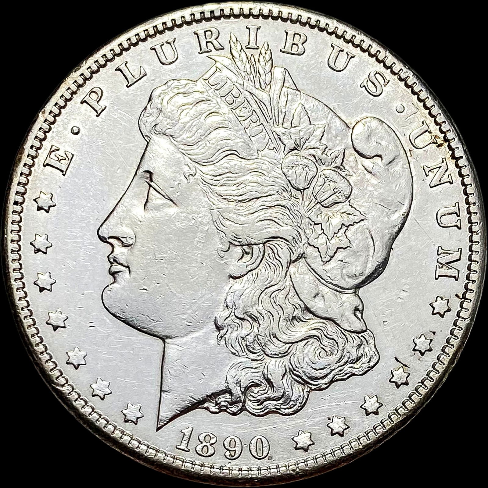 1890-CC Silver Morgan Dollar CLOSELY  UNCIRCULATED (1 of 2)