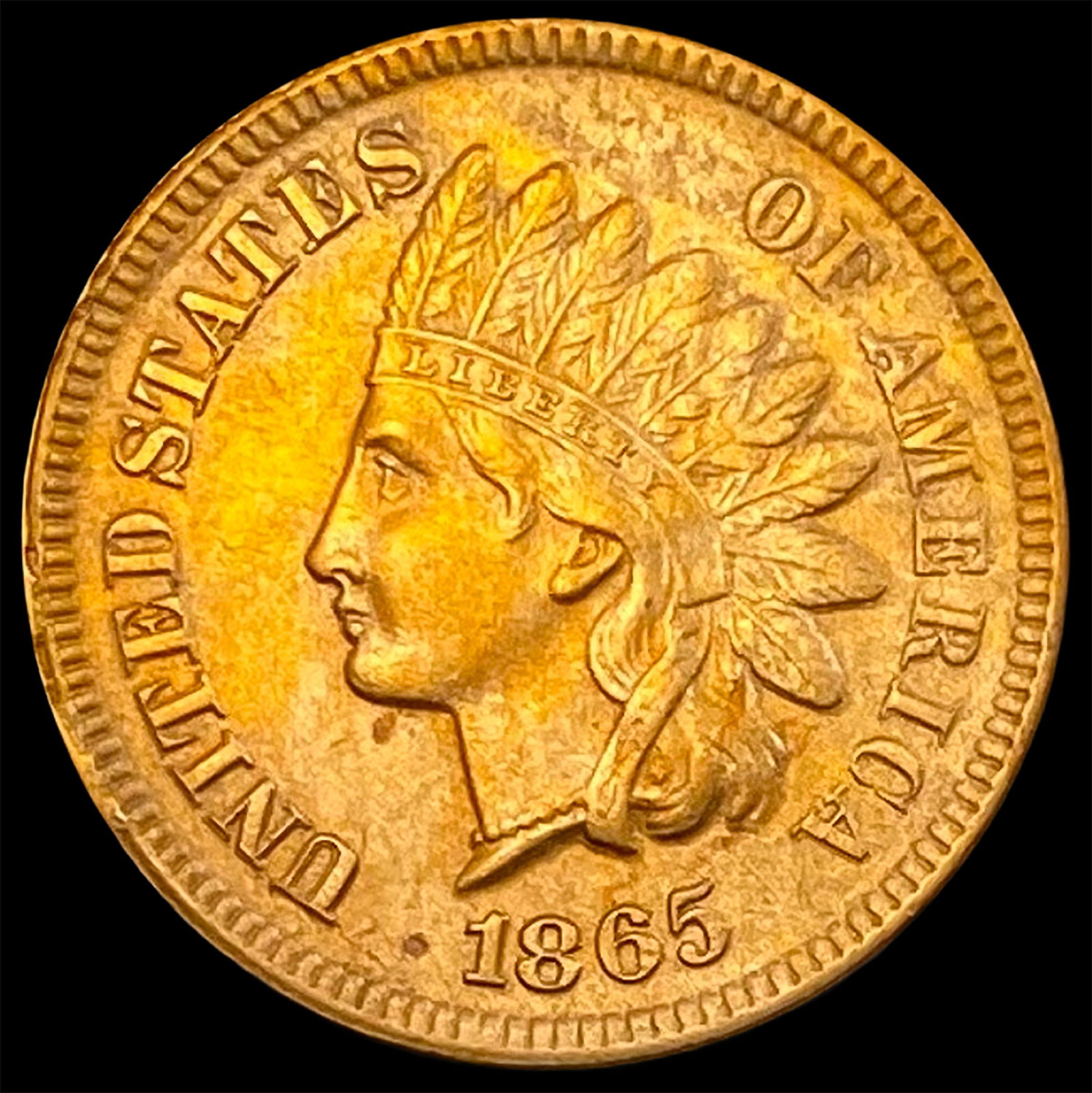 1865 Red Indian Head Cent UNCIRCULATED (1 of 2)