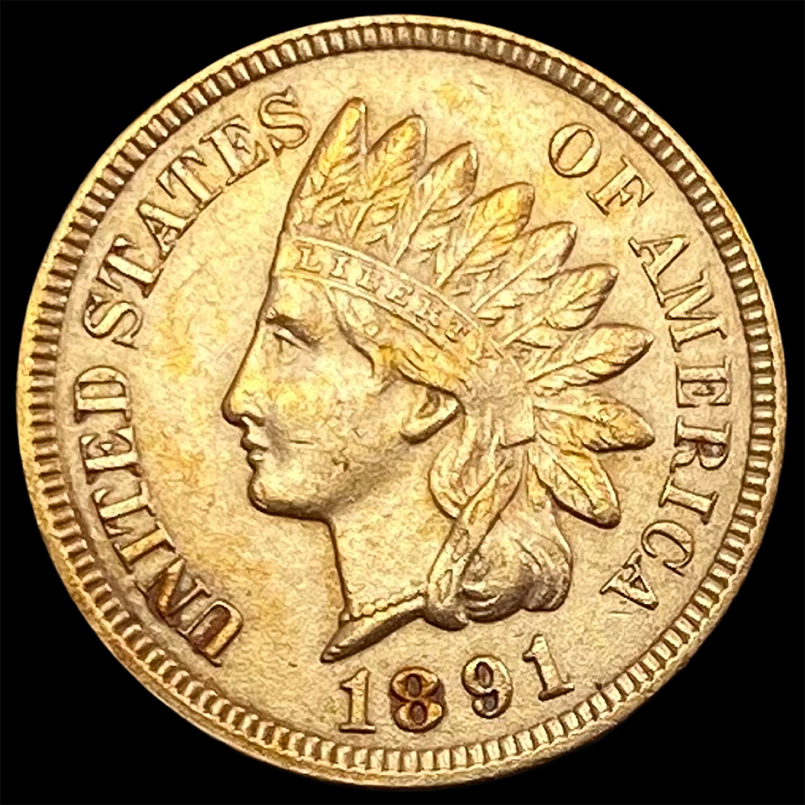 1891 Red Indian Head Cent UNCIRCULATED (1 of 2)