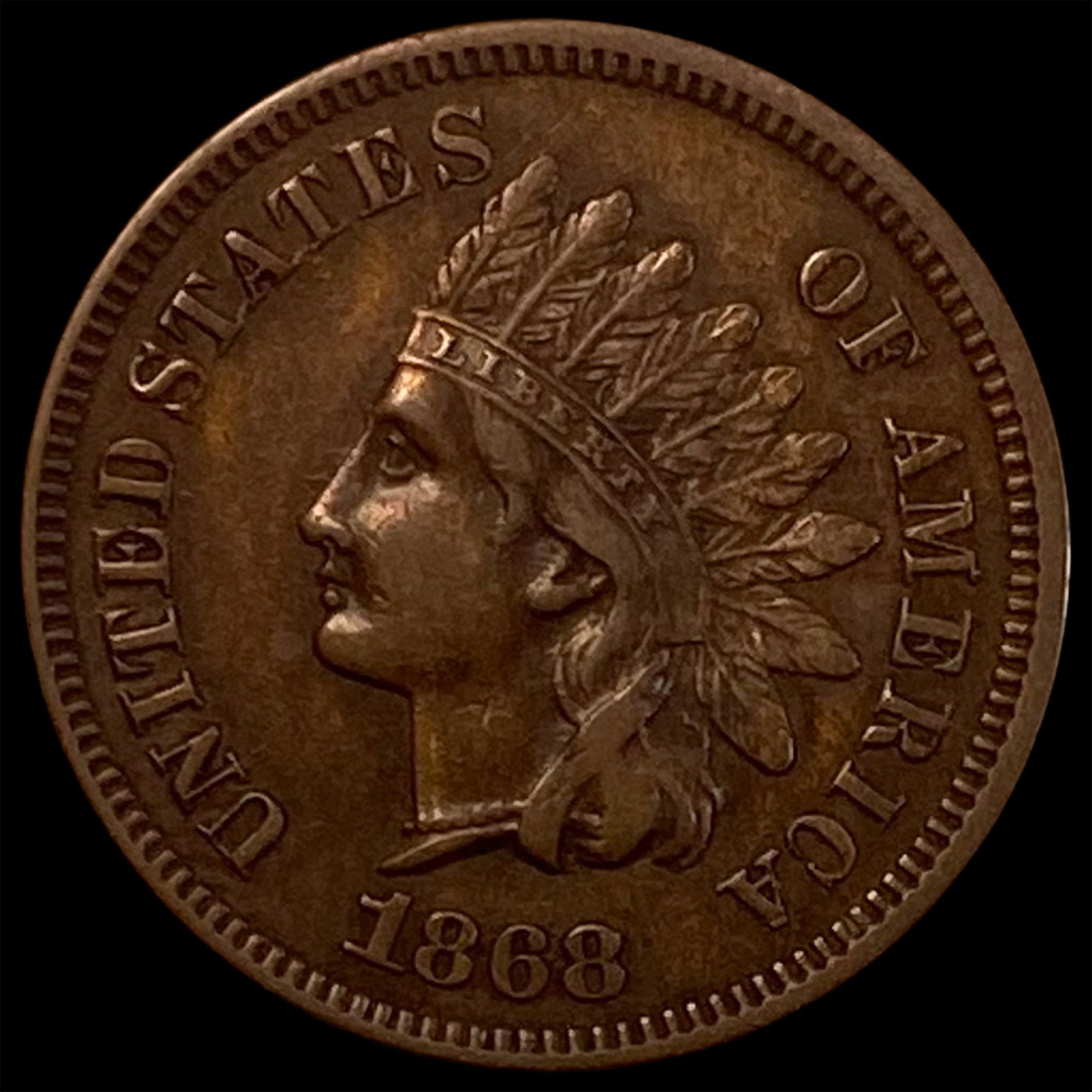 1868 Indian Head Cent NEARLY UNCIRCULATED (1 of 2)