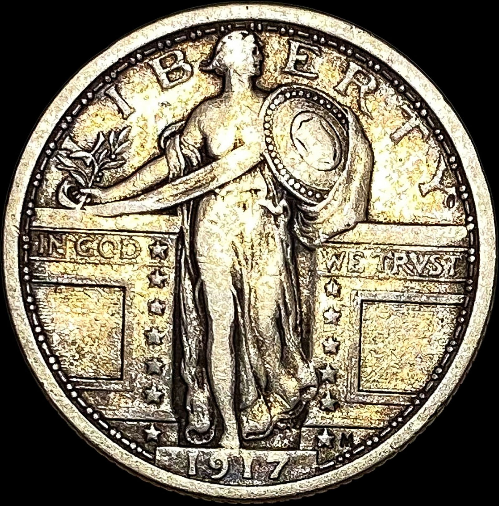 1917 Type 1 Standing Liberty Quarter LIGHTLY  CIRCULATED (1 of 2)