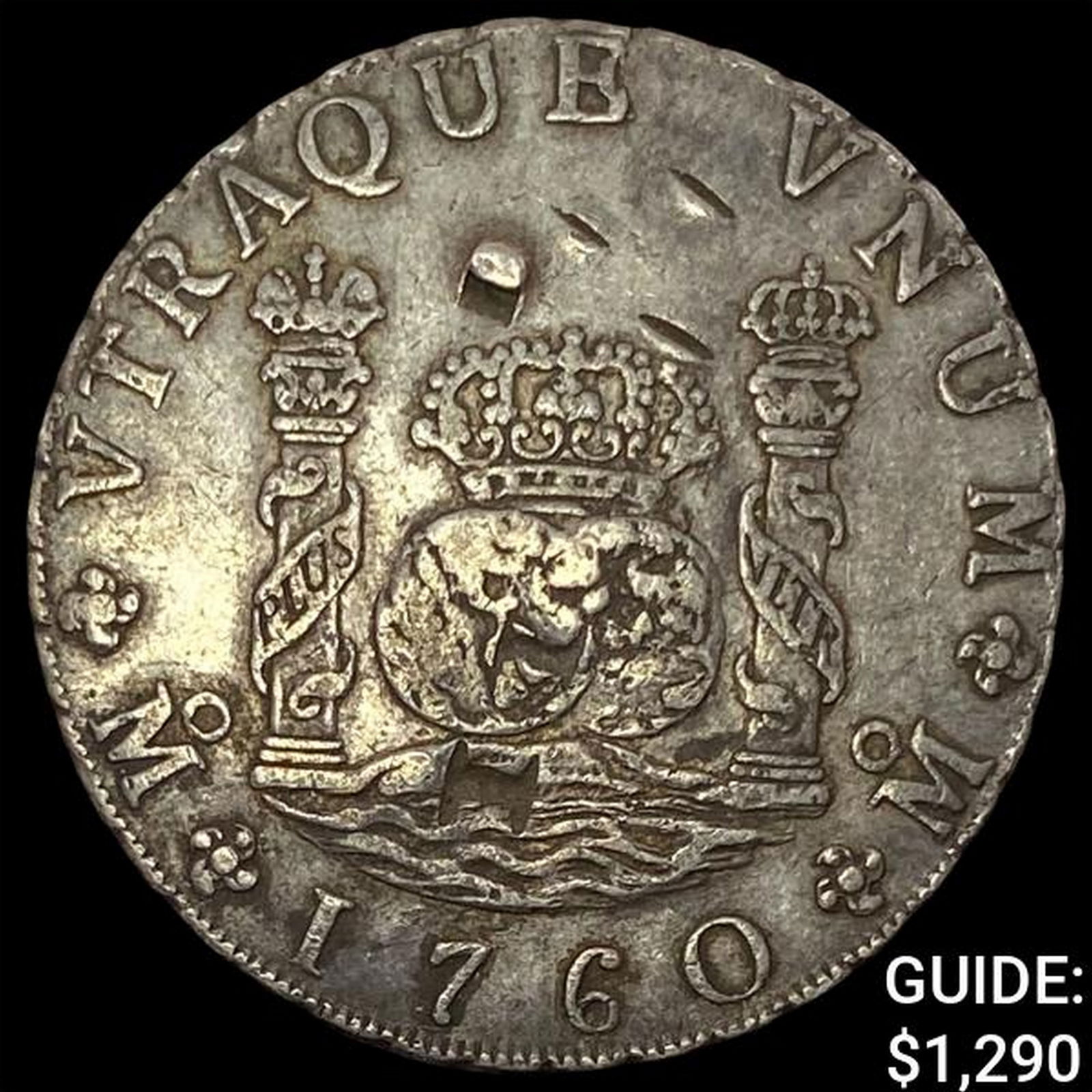 1760Mo MM Mexico Silver 8 Reales NEARLY UNCIRCULATED (1 of 2)