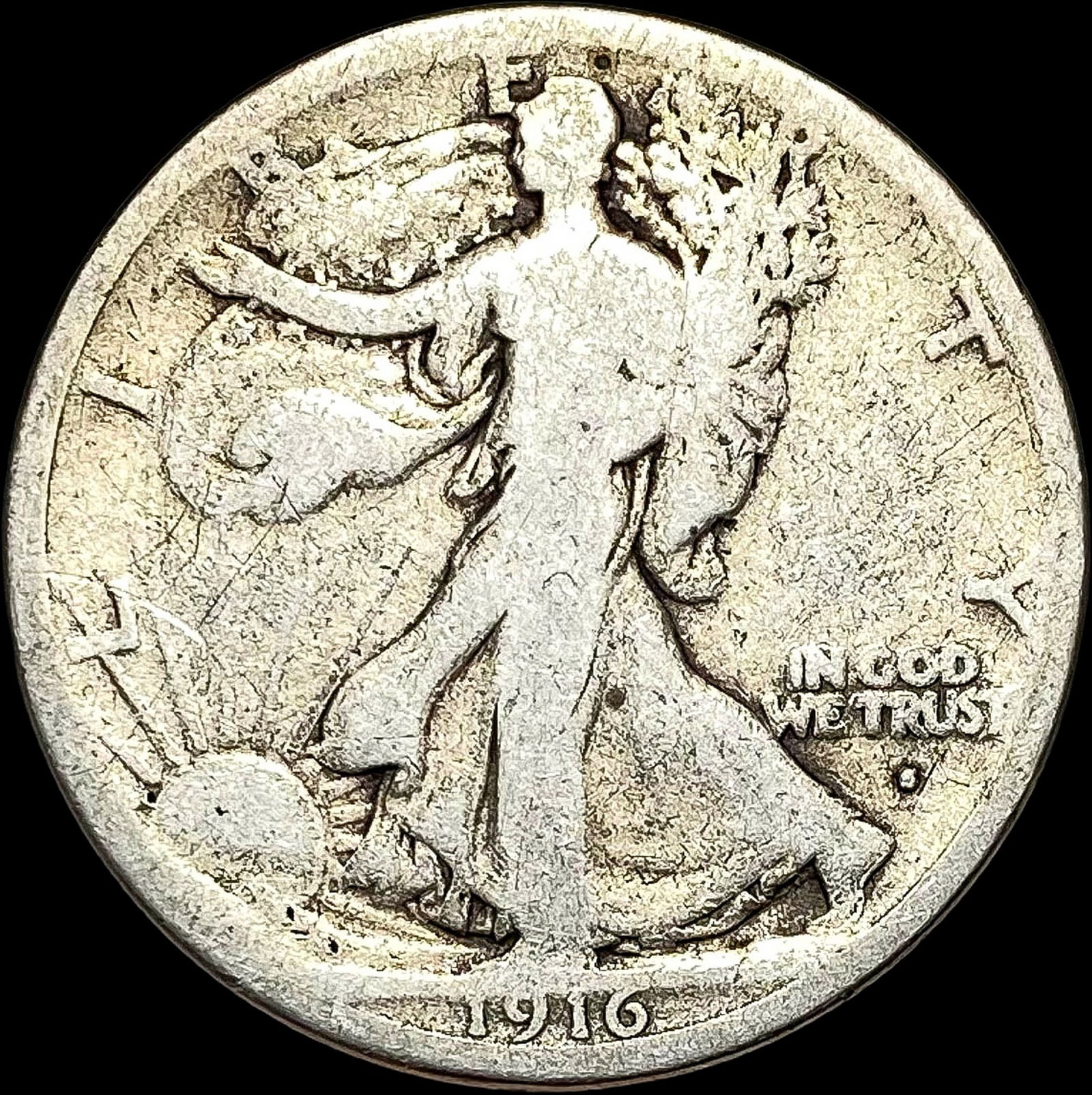 1916-S Walking Liberty Half Dollar NICELY  CIRCULATED (1 of 2)
