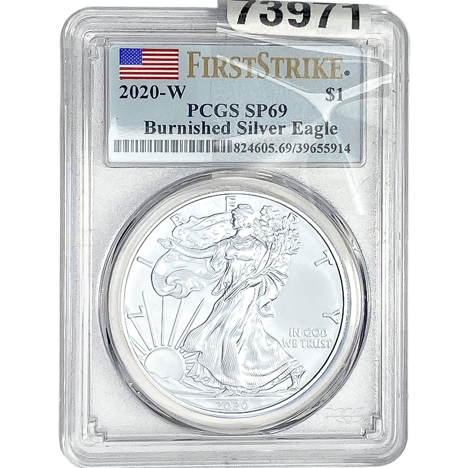 2020-W Silver Eagle PCGS SP69 Burnished (1 of 2)