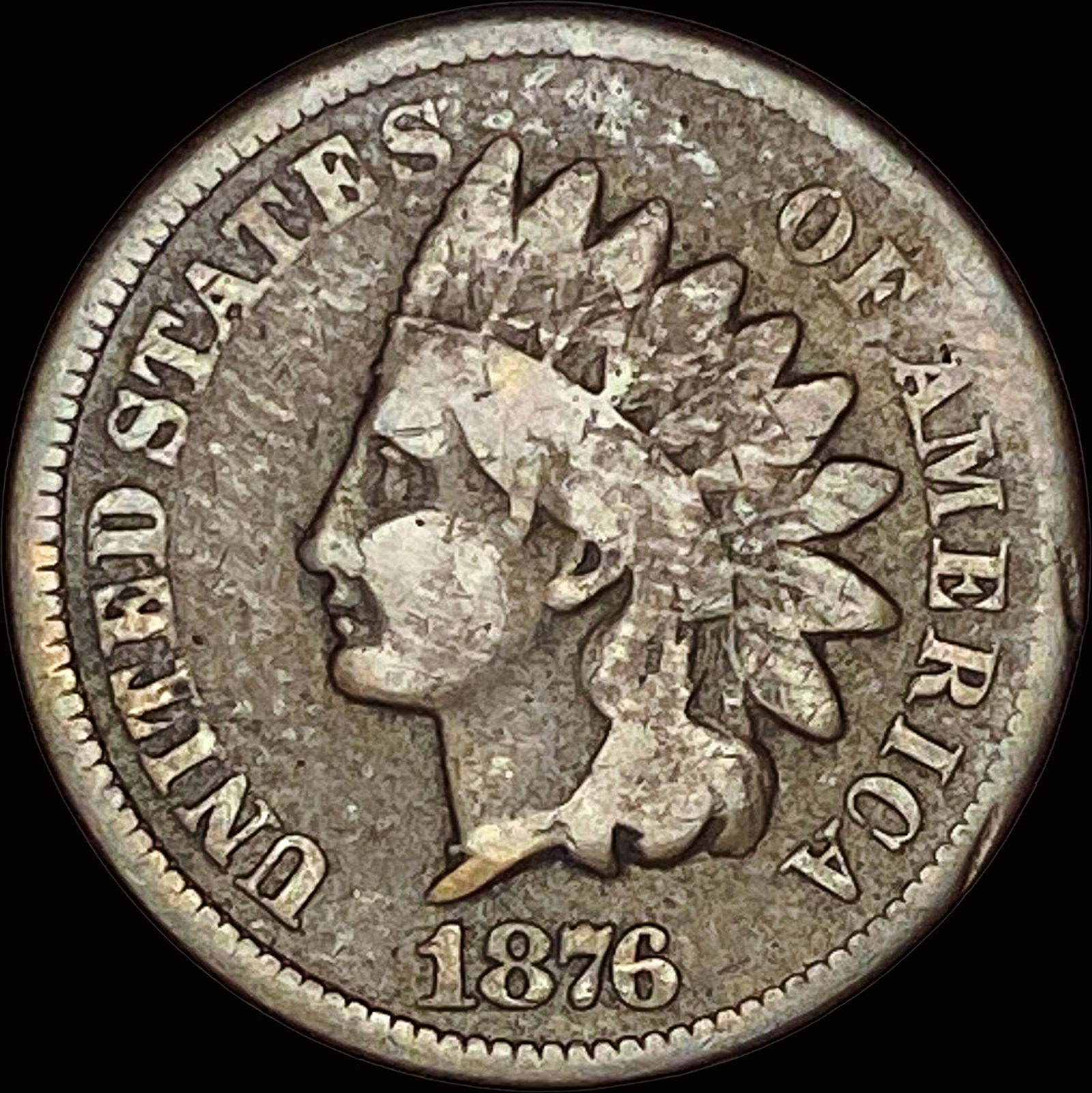 1876 Indian Head Cent NICELY CIRCULATED (1 of 2)