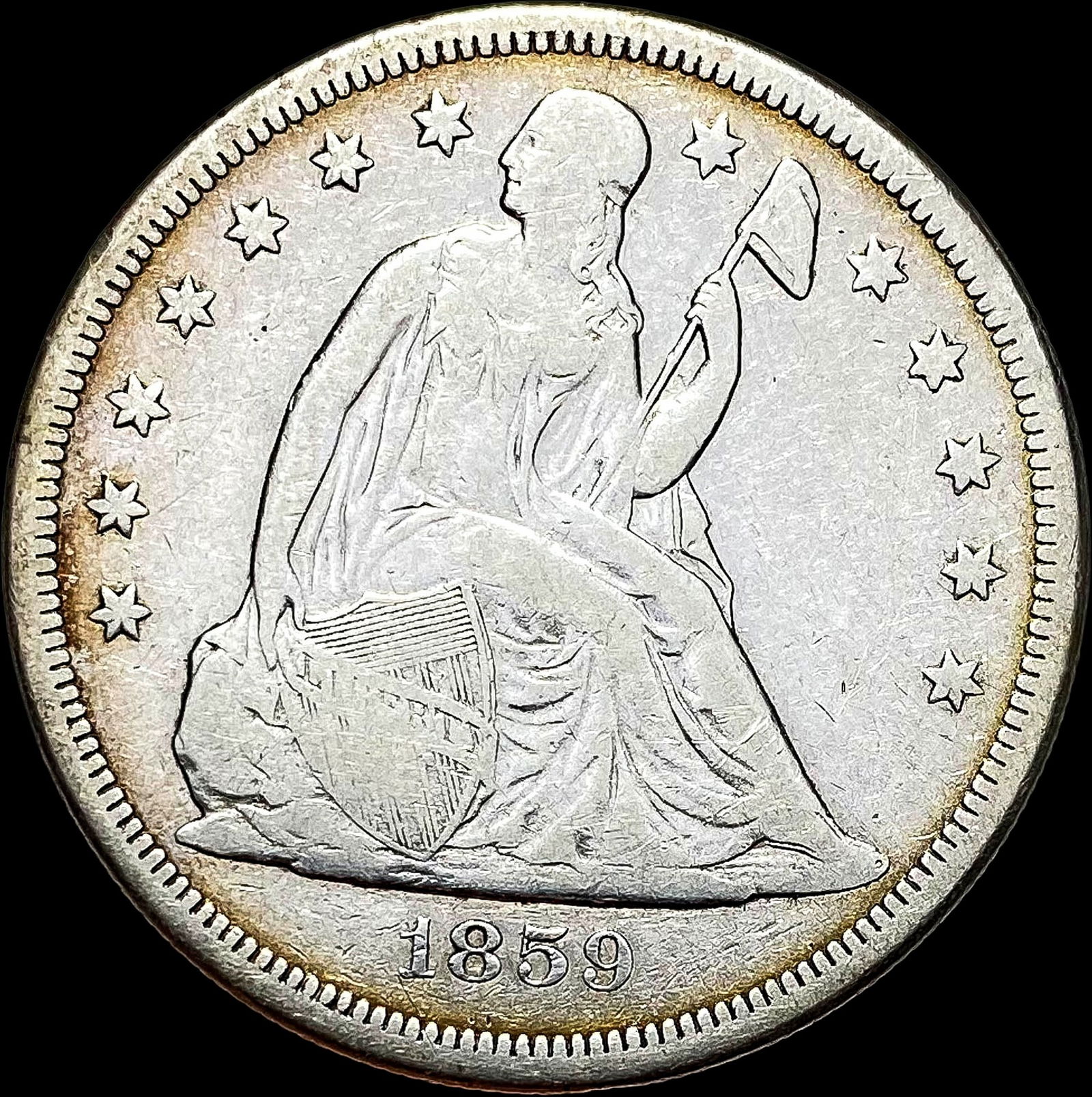 1859-O Seated Liberty Dollar LIGHTLY  CIRCULATED (1 of 2)