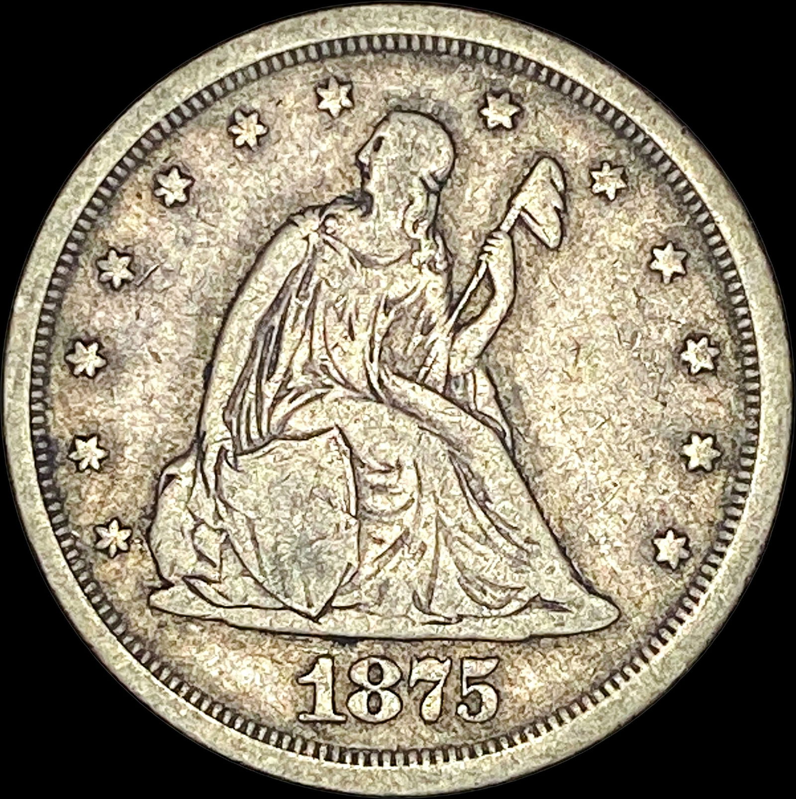 1875-S Silver Twenty Cent Piece NEARLY UNCIRCULATED (1 of 2)