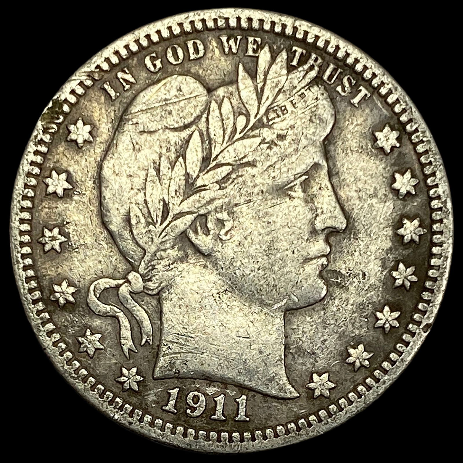 1911 Barber Silver Quarter LIGHTLY CIRCULATED (1 of 2)