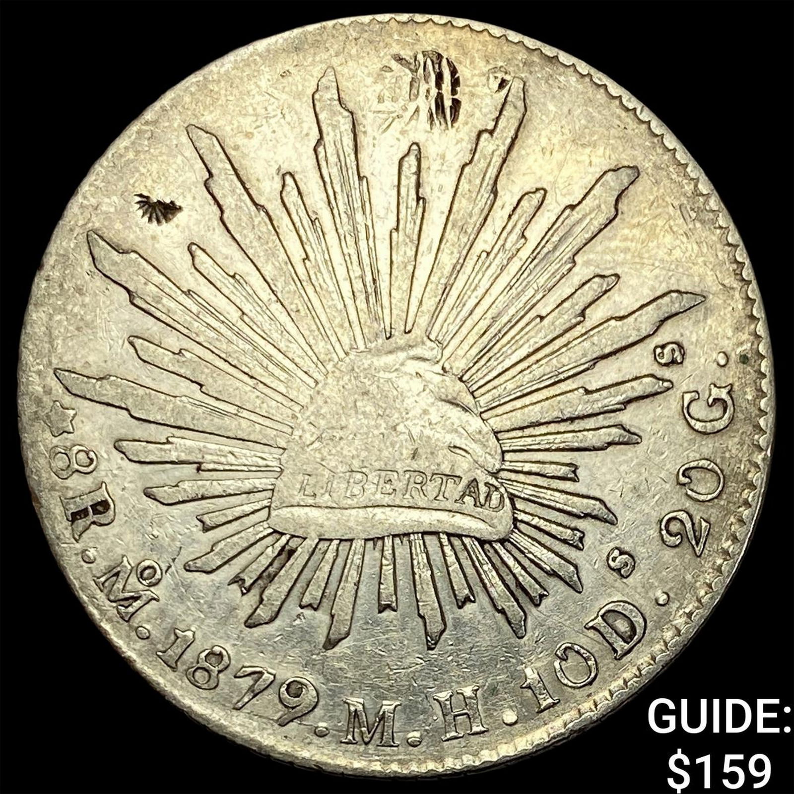 1879 Mo MH Mexico SIlver 8 Reales NEARLY UNCIRCULATED (1 of 2)