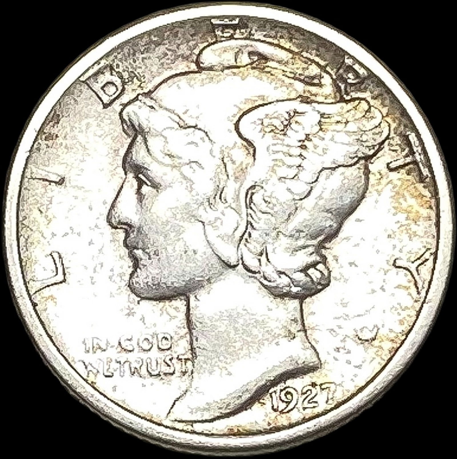 1927-D Silver Mercury Dime CLOSELY  UNCIRCULATED (1 of 2)