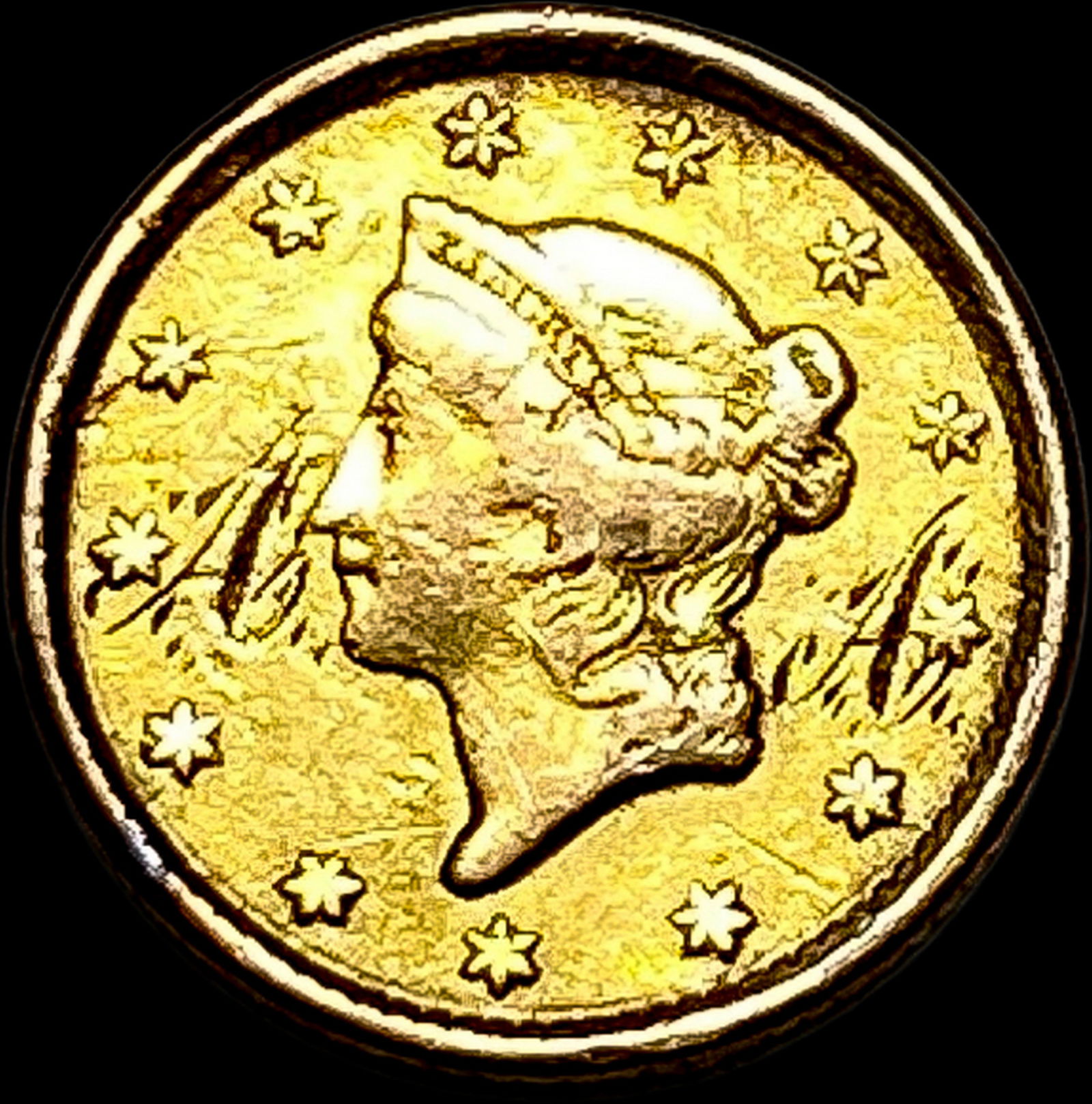 1849-1853 Gold $1 Liberty Type 1 CHOICE BU (1 of 2)