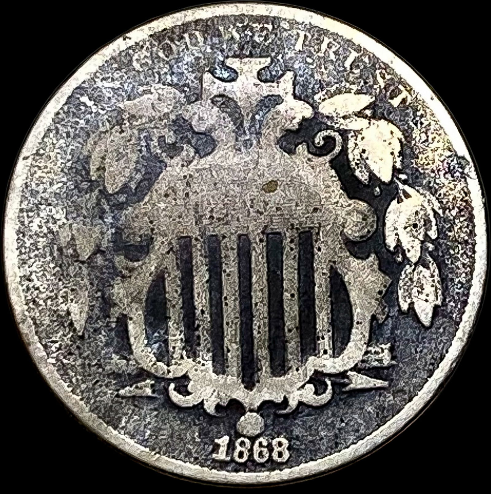 1868 Shield Nickel NICELY CIRCULATED (1 of 2)