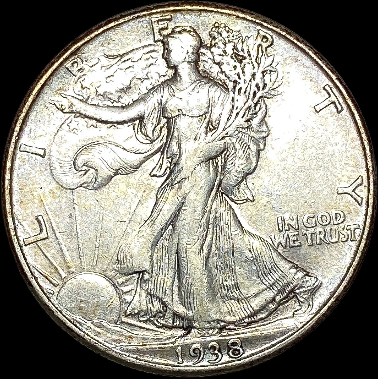 1938-D Walking Liberty Half Dollar CLOSELY  UNCIRCULATED (1 of 2)