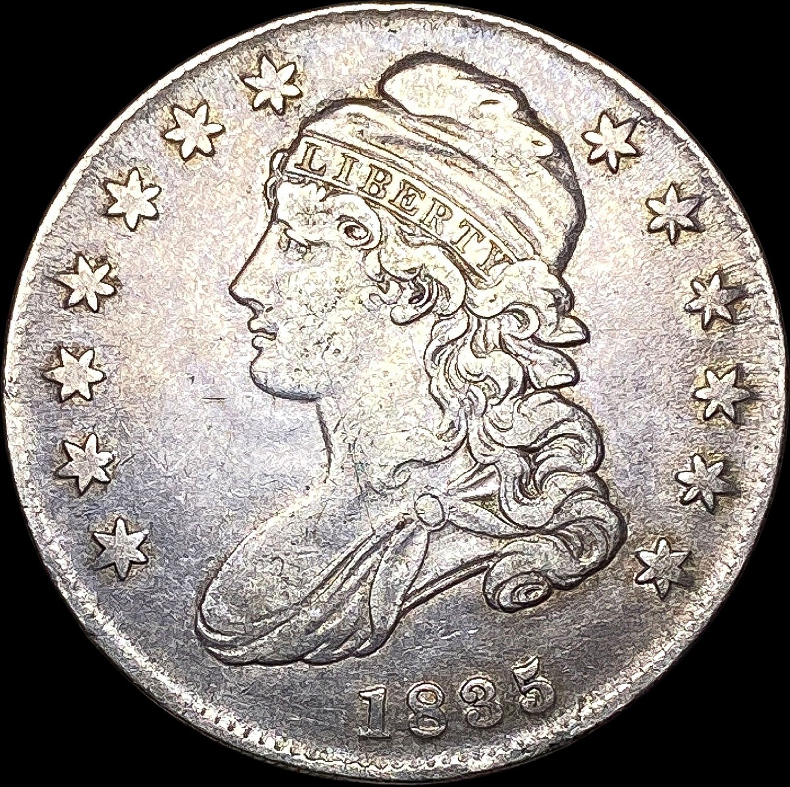 1835 Capped Bust Half Dollar NEARLY  UNCIRCULATED (1 of 2)
