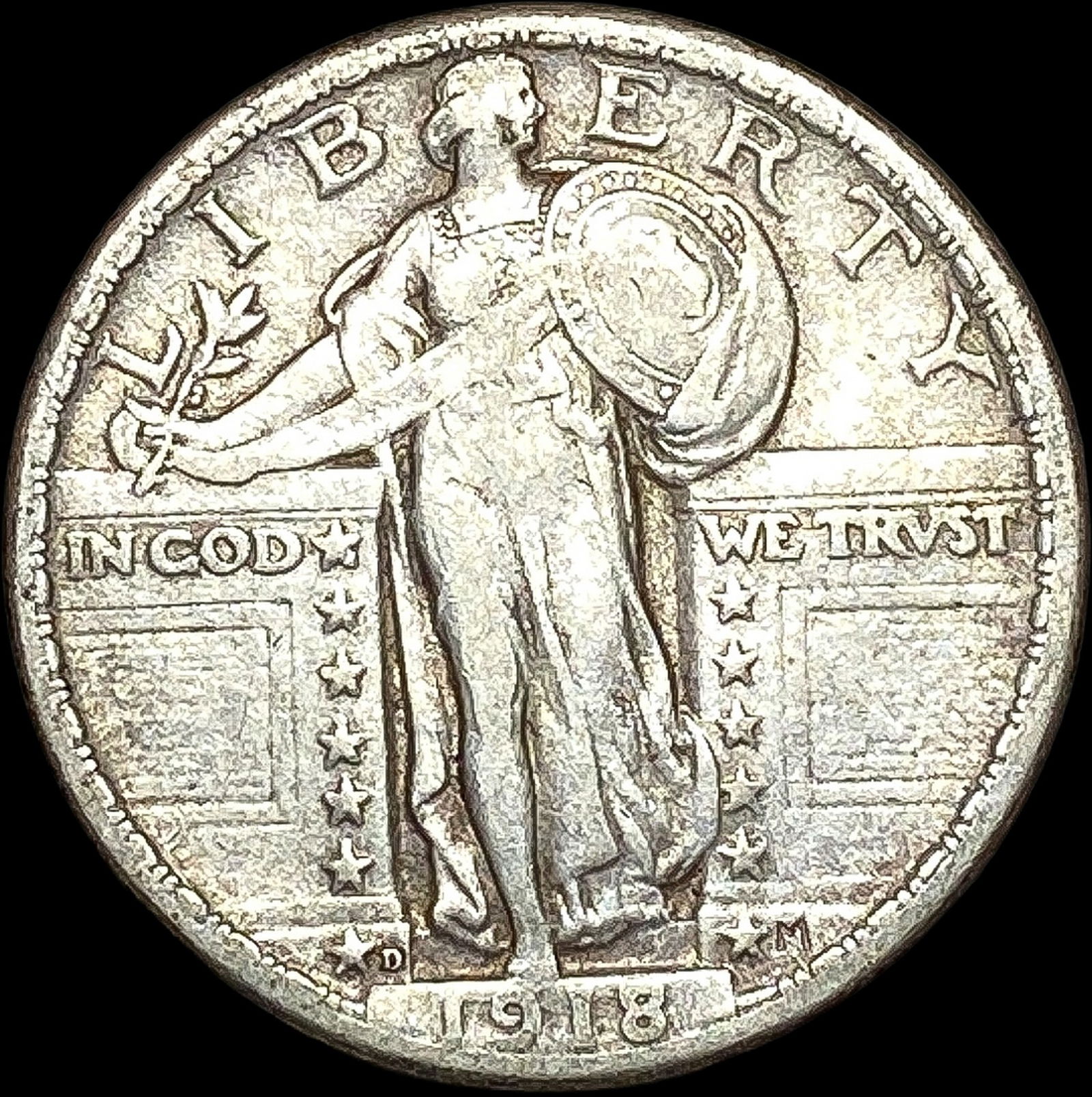 1918-D Standing Liberty Quarter NEARLY  UNCIRCULATED (1 of 2)