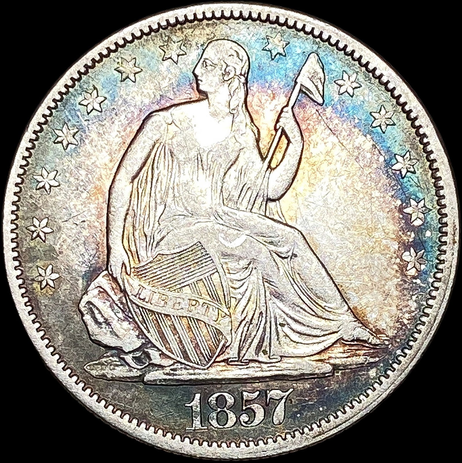 1857 Seated Liberty Half Dollar NEARLY  UNCIRCULATED (1 of 2)