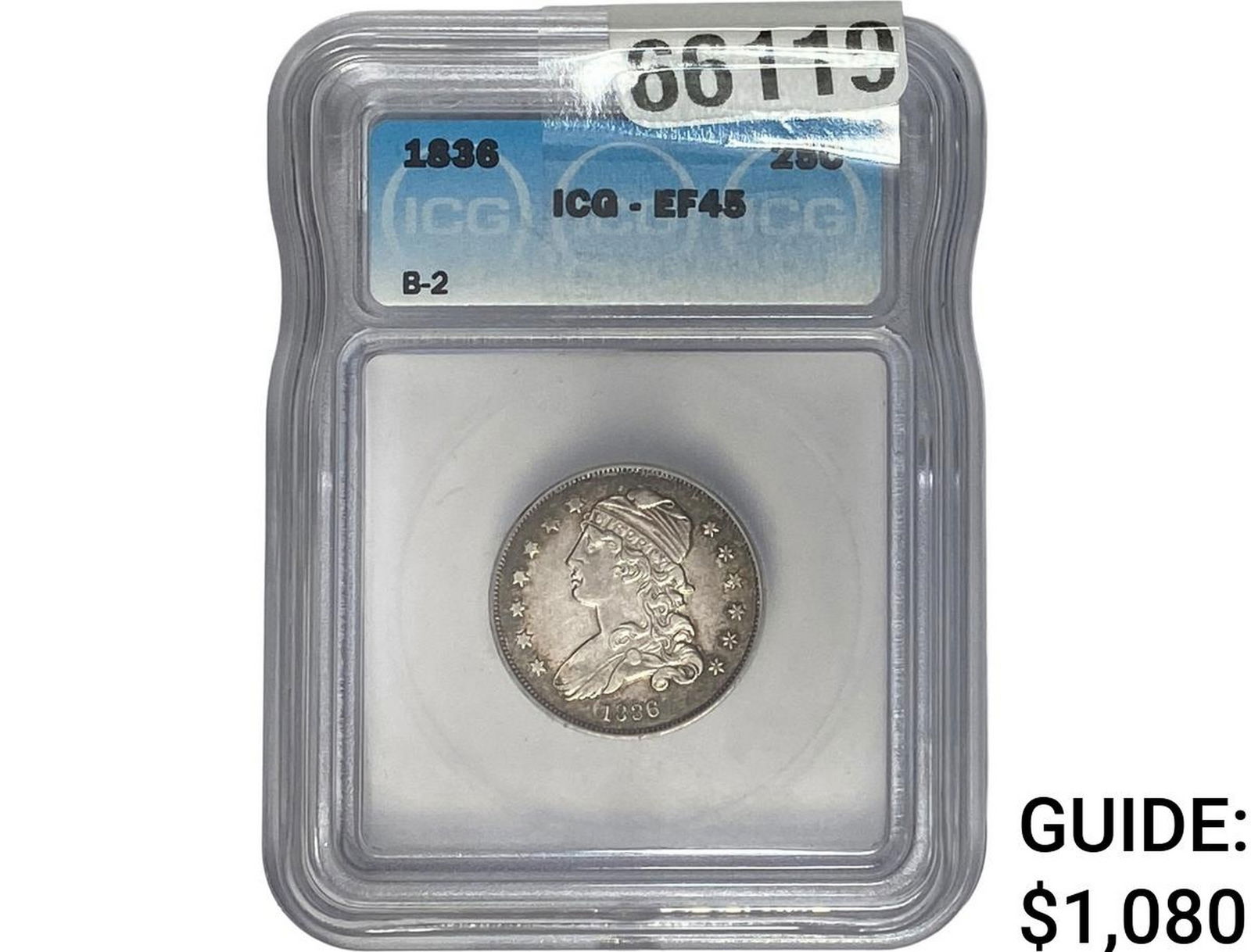 1836 Capped Bust Quarter ICG EF45 (1 of 2)