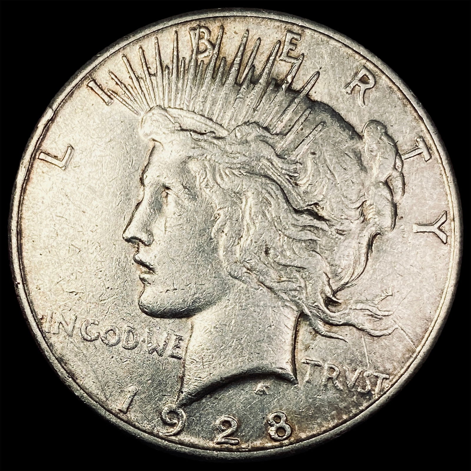 1928-S Silver Peace Dollar NEARLY UNCIRCULATED (1 of 2)