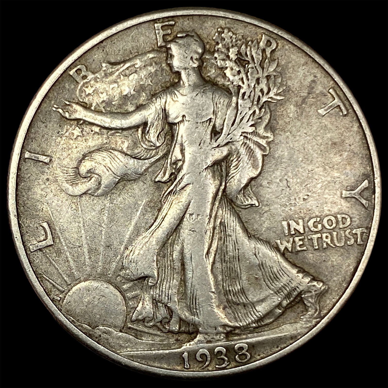 1938-D Walking Liberty Half Dollar NEARLY UNCIRCULATED (1 of 2)
