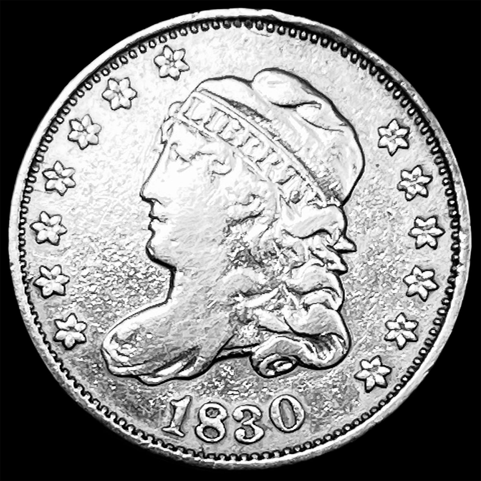 1830 Capped Bust Half Dime LIGHTLY CIRCULATED (1 of 2)