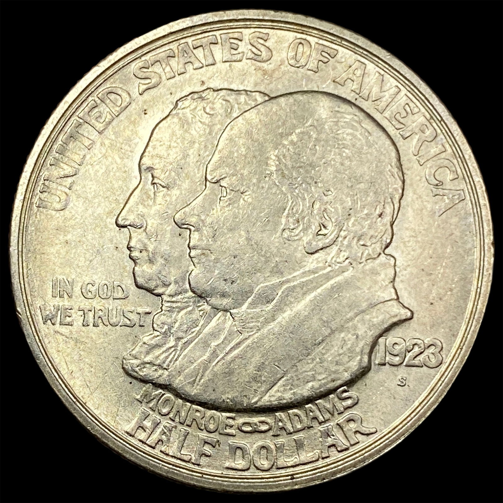 1923-S Silver Monroe Half Dollar CHOICE BU (1 of 2)
