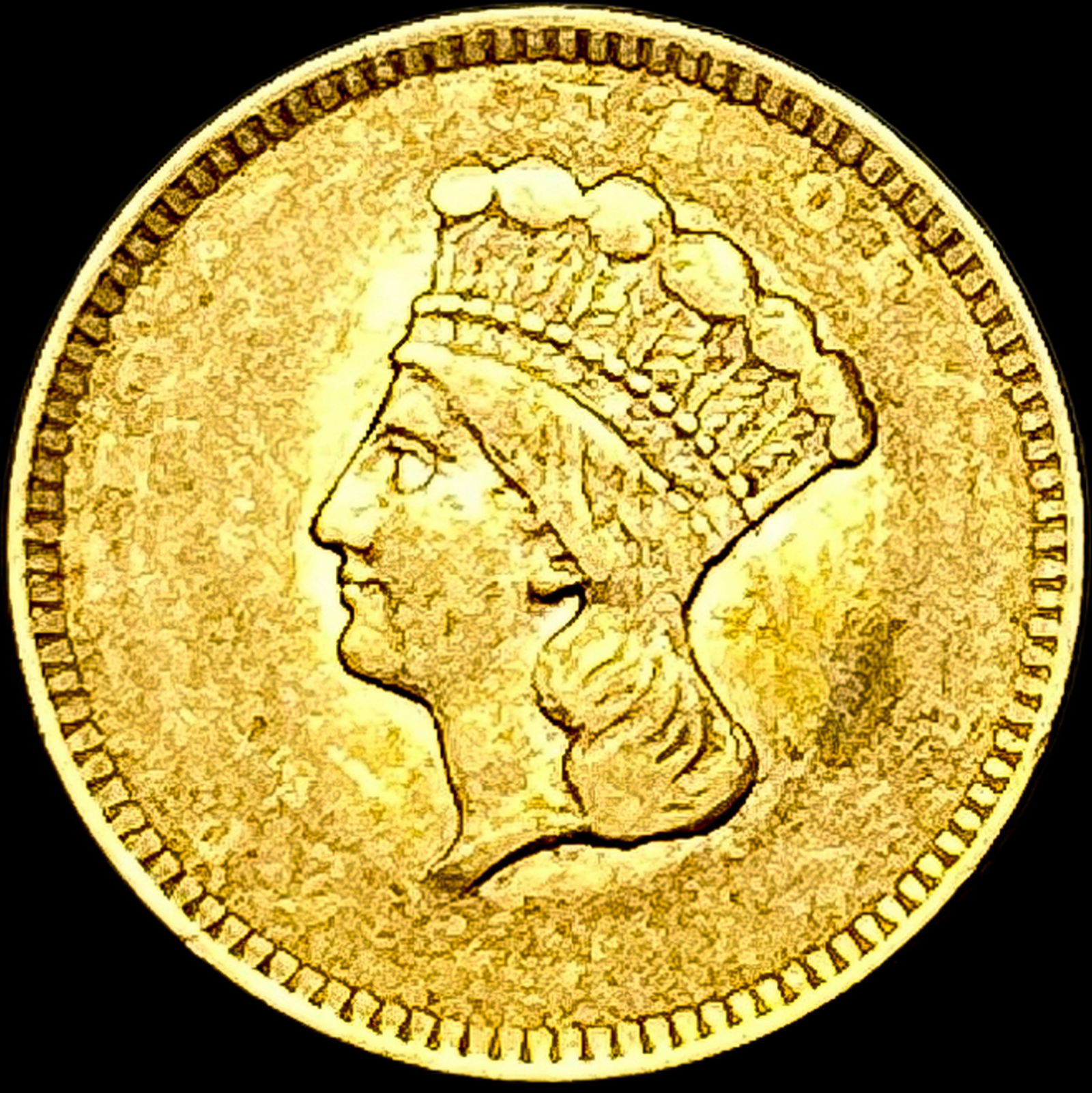 18_6 Gold $1 Indian Princess Type 3 LIGHTLY CIRCULATED (1 of 2)