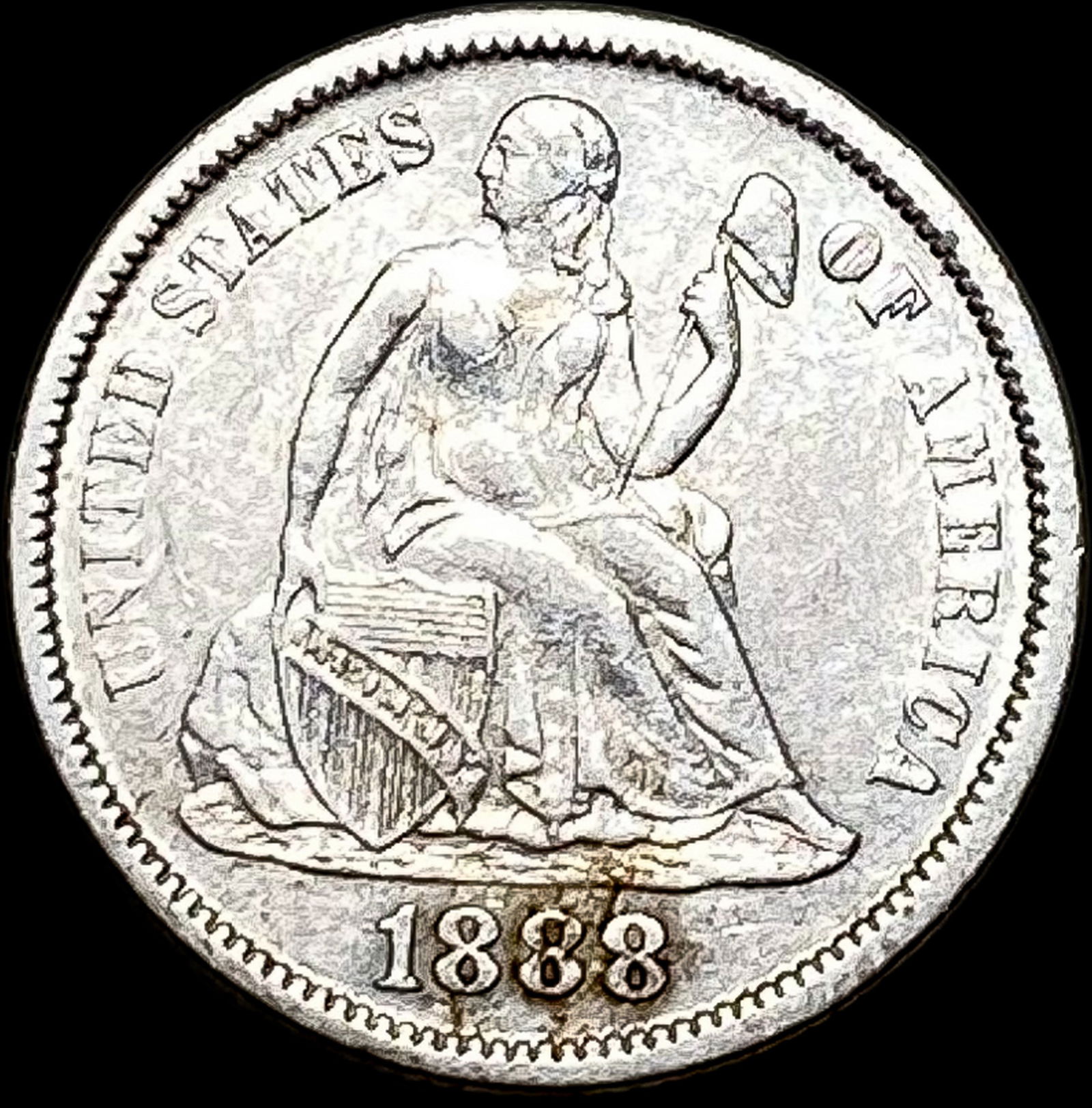 1888 Seated Liberty Dime CLOSELY UNCIRCULATED (1 of 2)