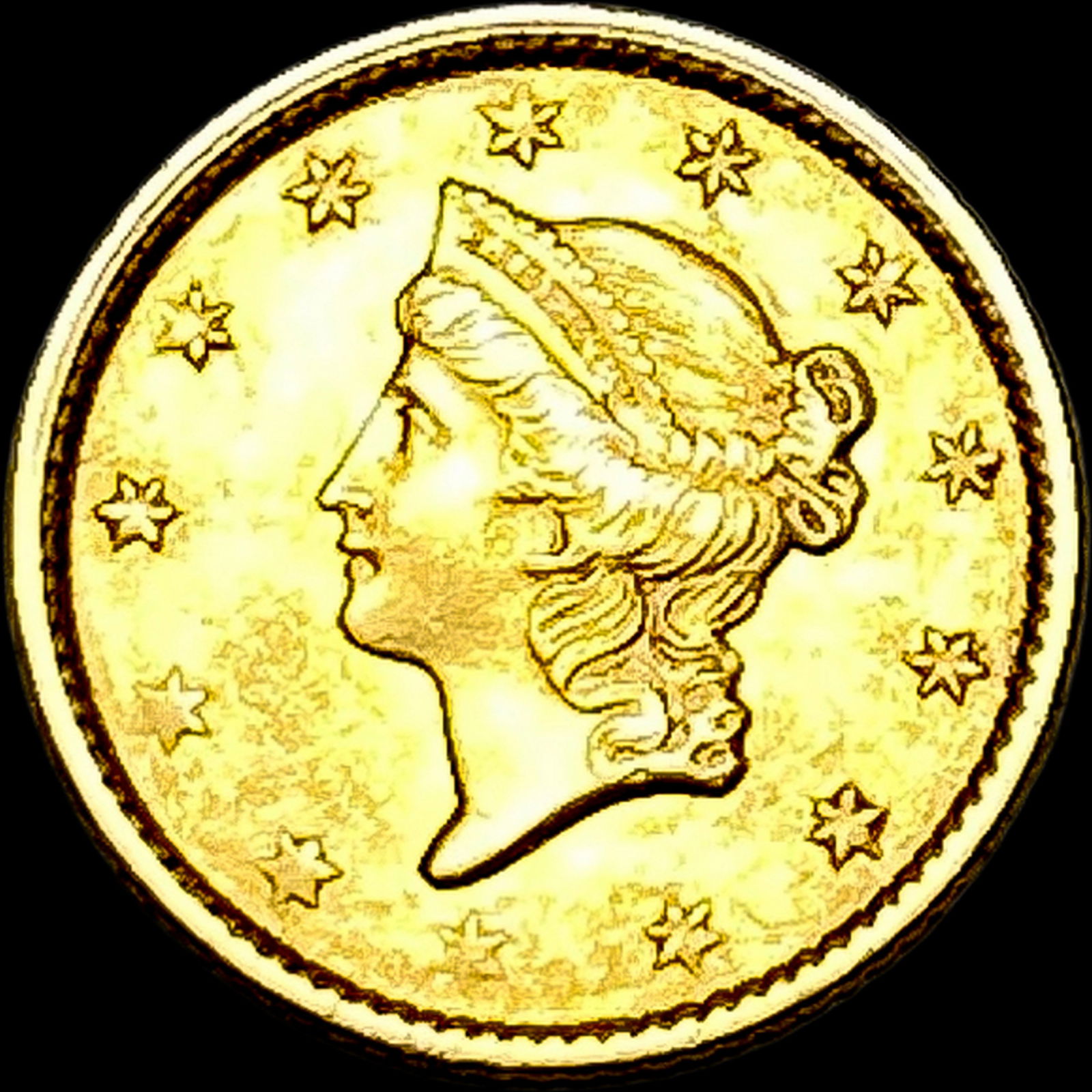 1853 Gold $1 Liberty Type 1 UNCIRCULATED (1 of 2)