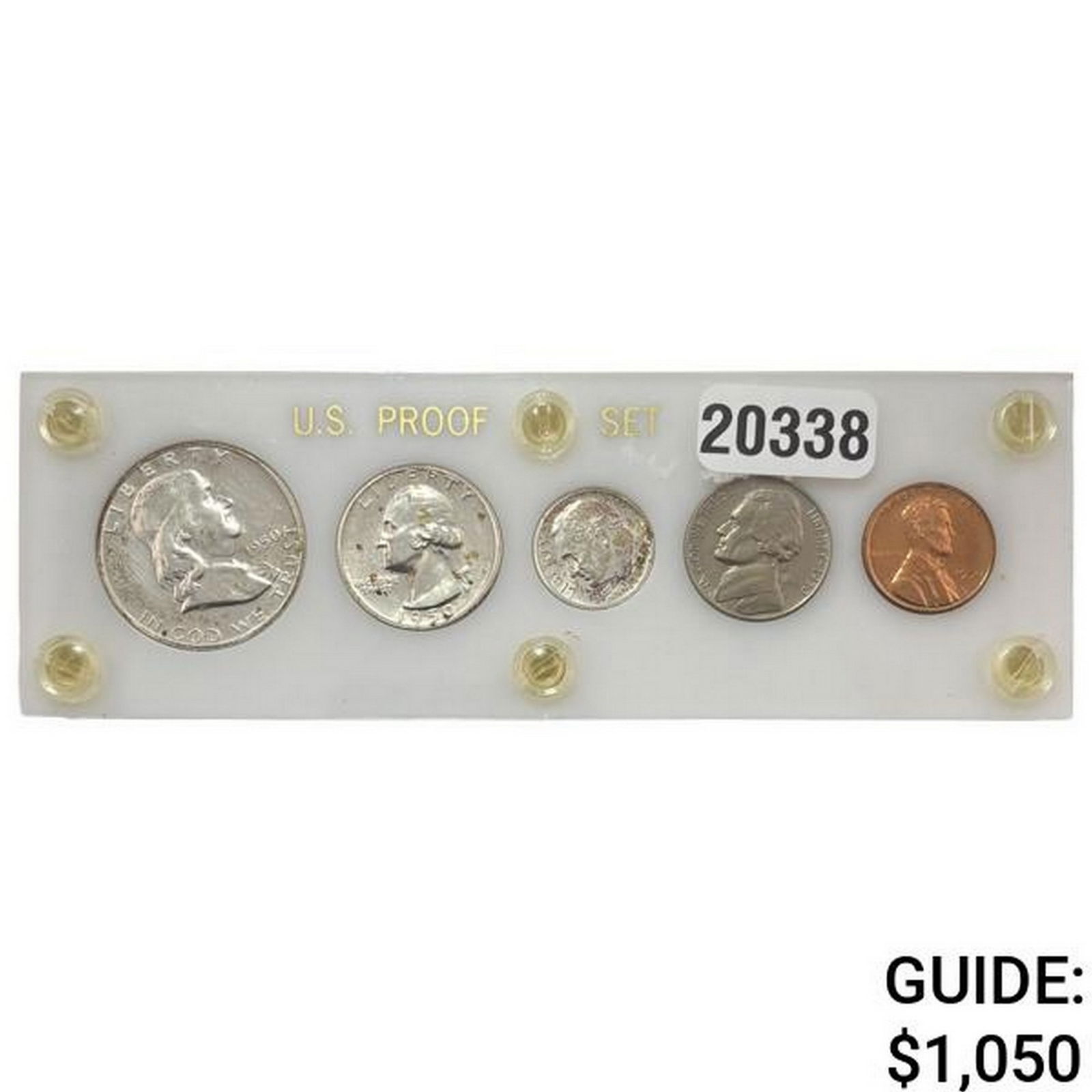 [5 Coins] 1950 U.S. Proof Set 1C-50C (1 of 2)