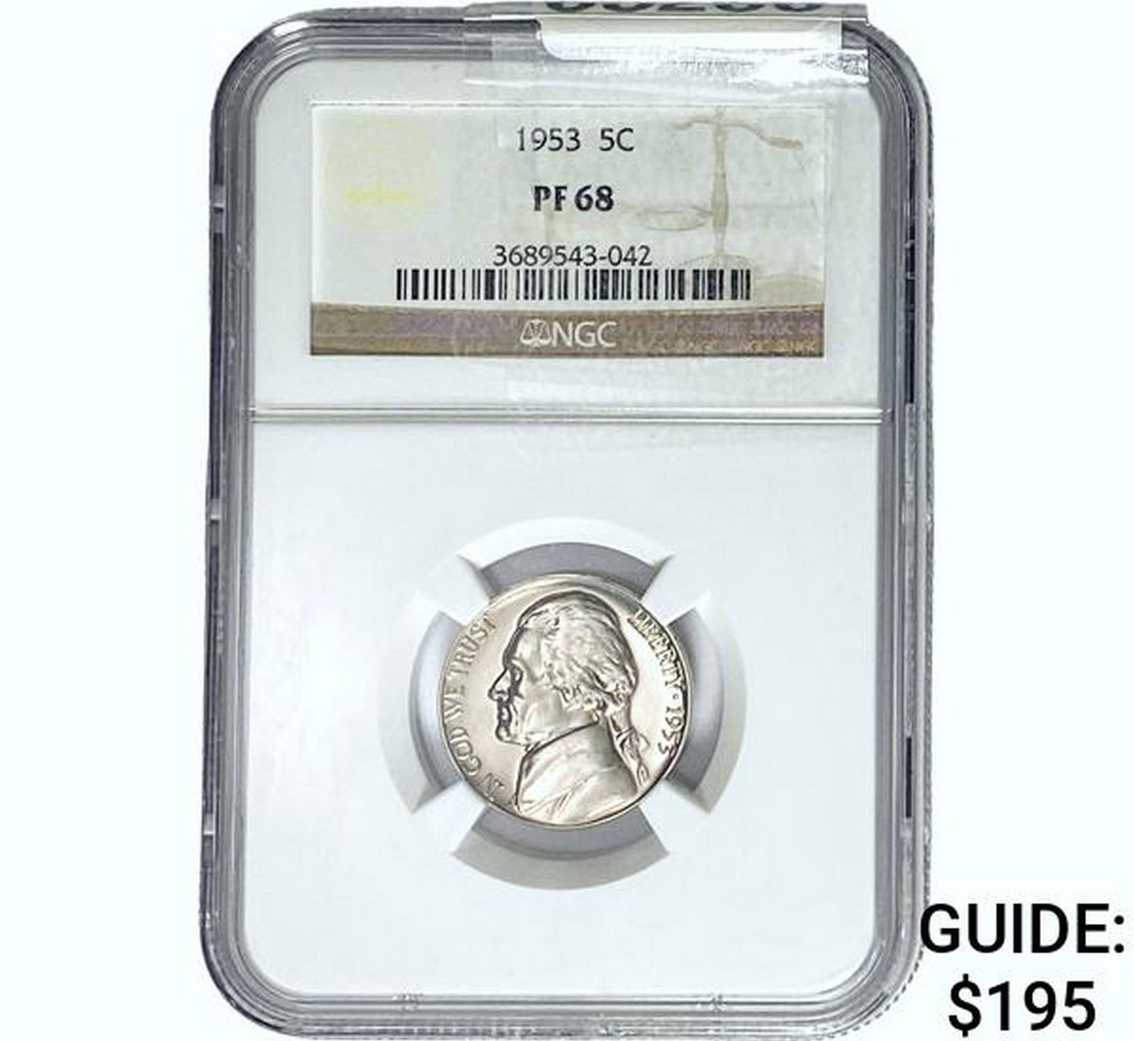 1953 Jefferson Nickel NGC PF68 (1 of 2)
