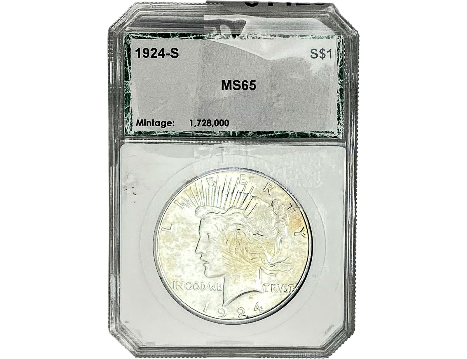 1924-S Silver Peace Dollar PCI MS65 (1 of 2)
