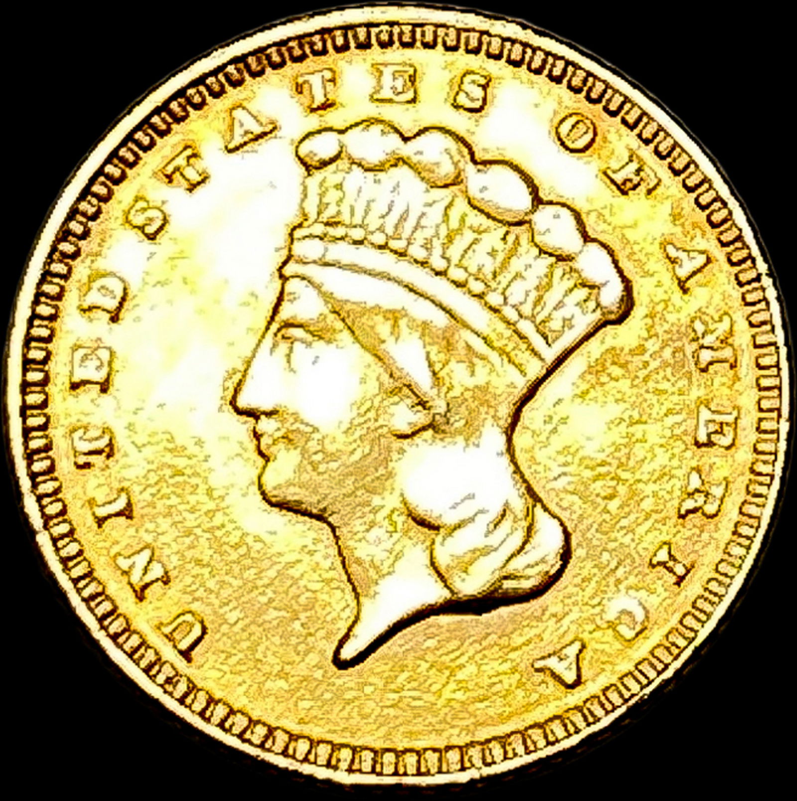 1874 Gold $1 Indian Head Type 3 HIGH GRADE (1 of 2)