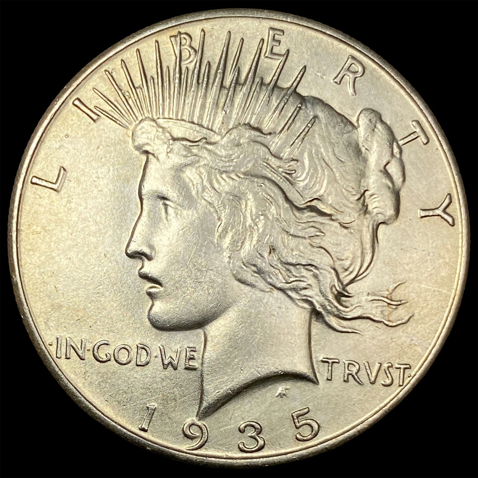 1935-S Silver Peace Dollar CLOSELY UNCIRCULATED (1 of 2)