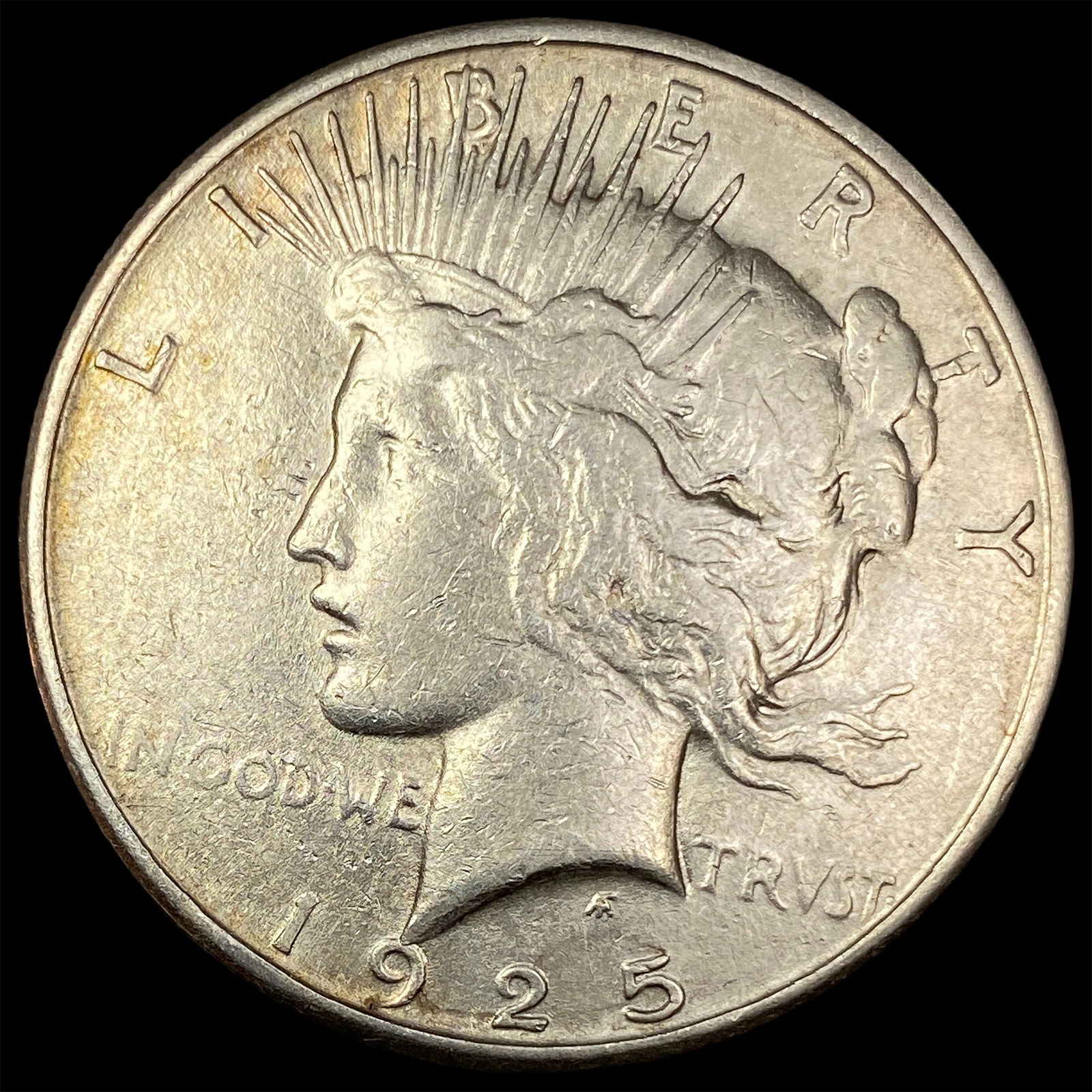 1925-S Silver Peace Dollar NEARLY UNCIRCULATED (1 of 2)