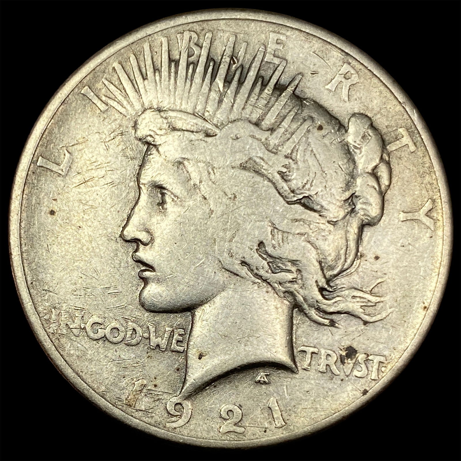 1921 Silver Peace Dollar NICELY CIRCULATED (1 of 2)