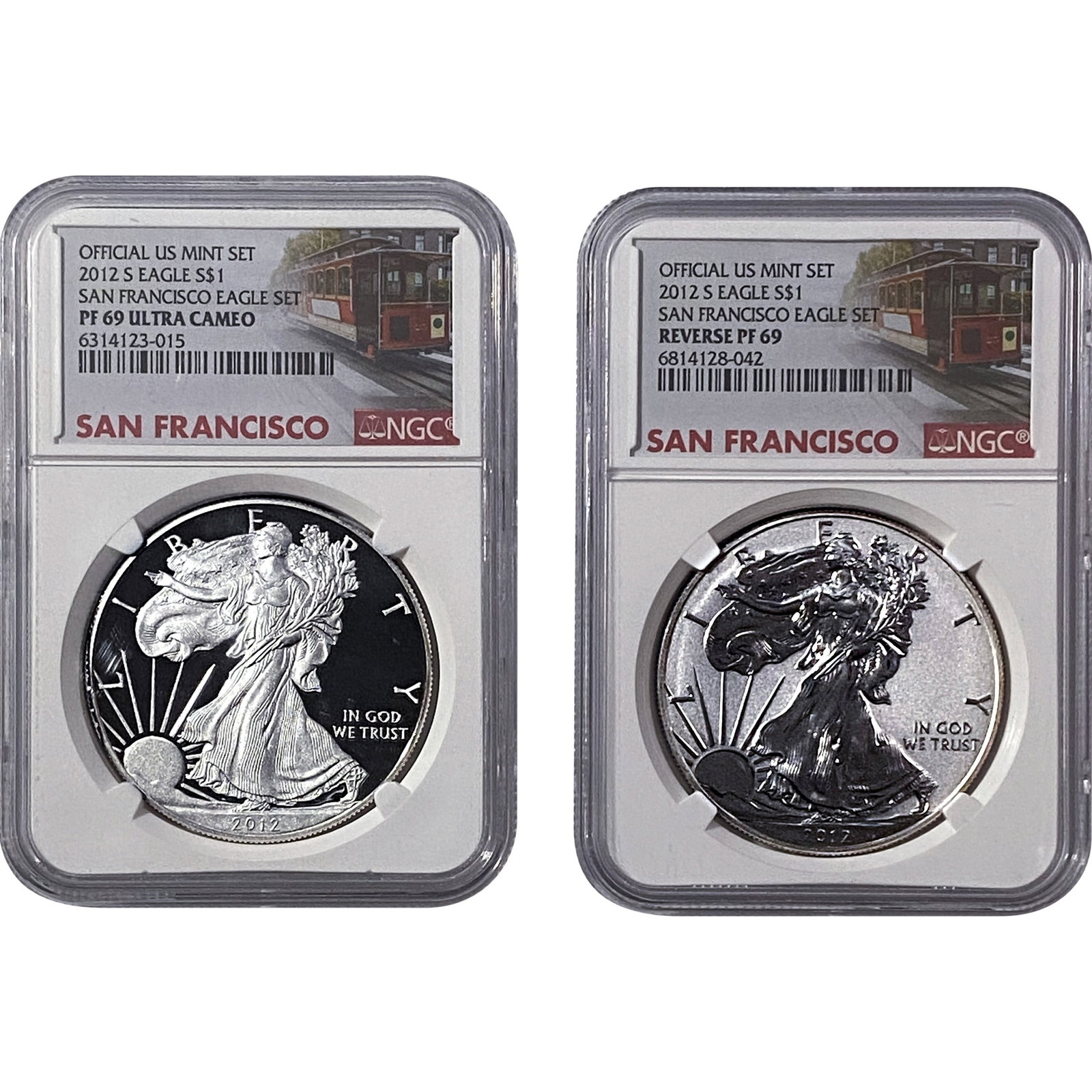 [2 Coins]2012 Silver Eagle NGC PF69: [2 Coins]2012 Silver Eagle NGC PF69