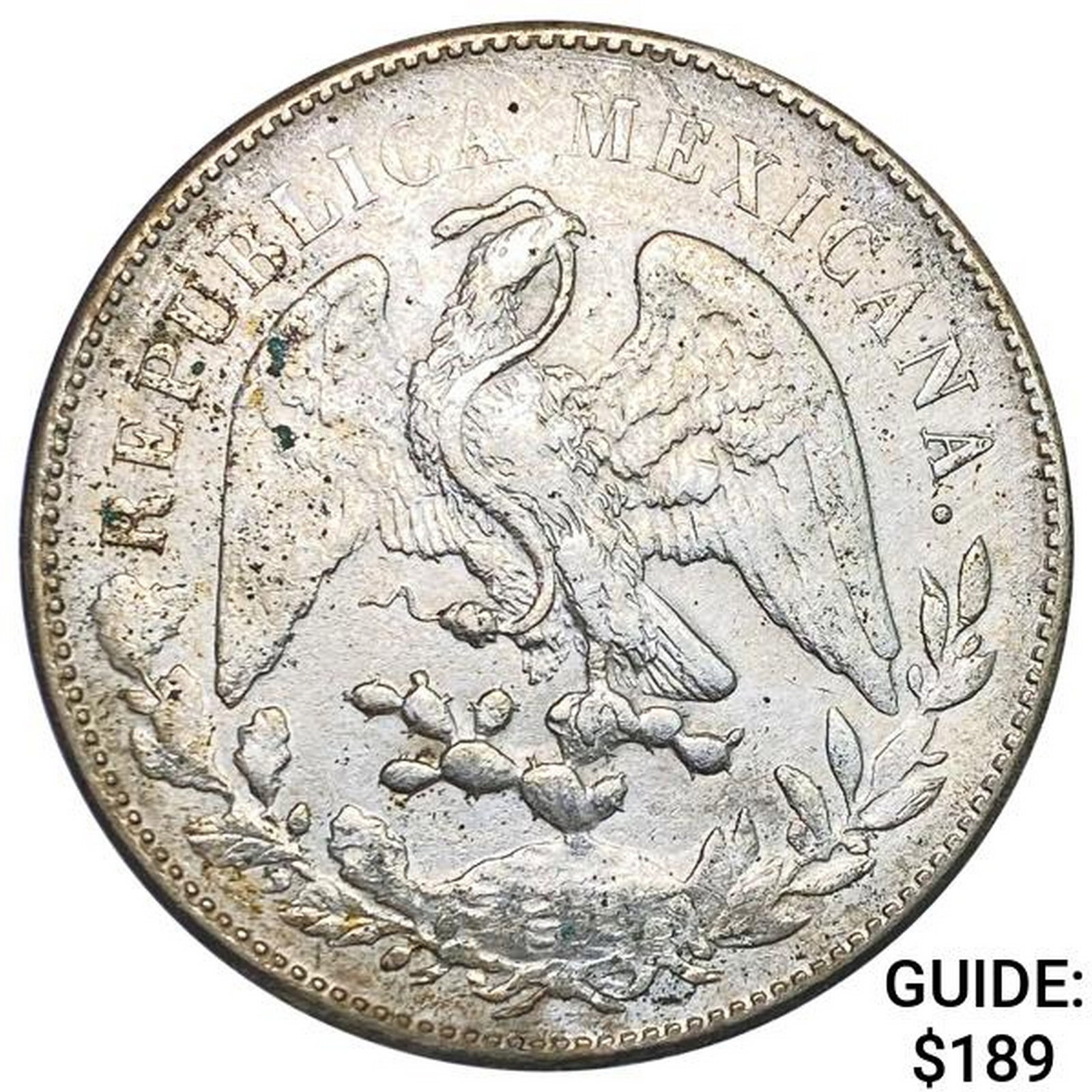 1898Mo AM Mexico Silver Peso CHOICE AU: 1898Mo AM Mexico Silver Peso CHOICE AU