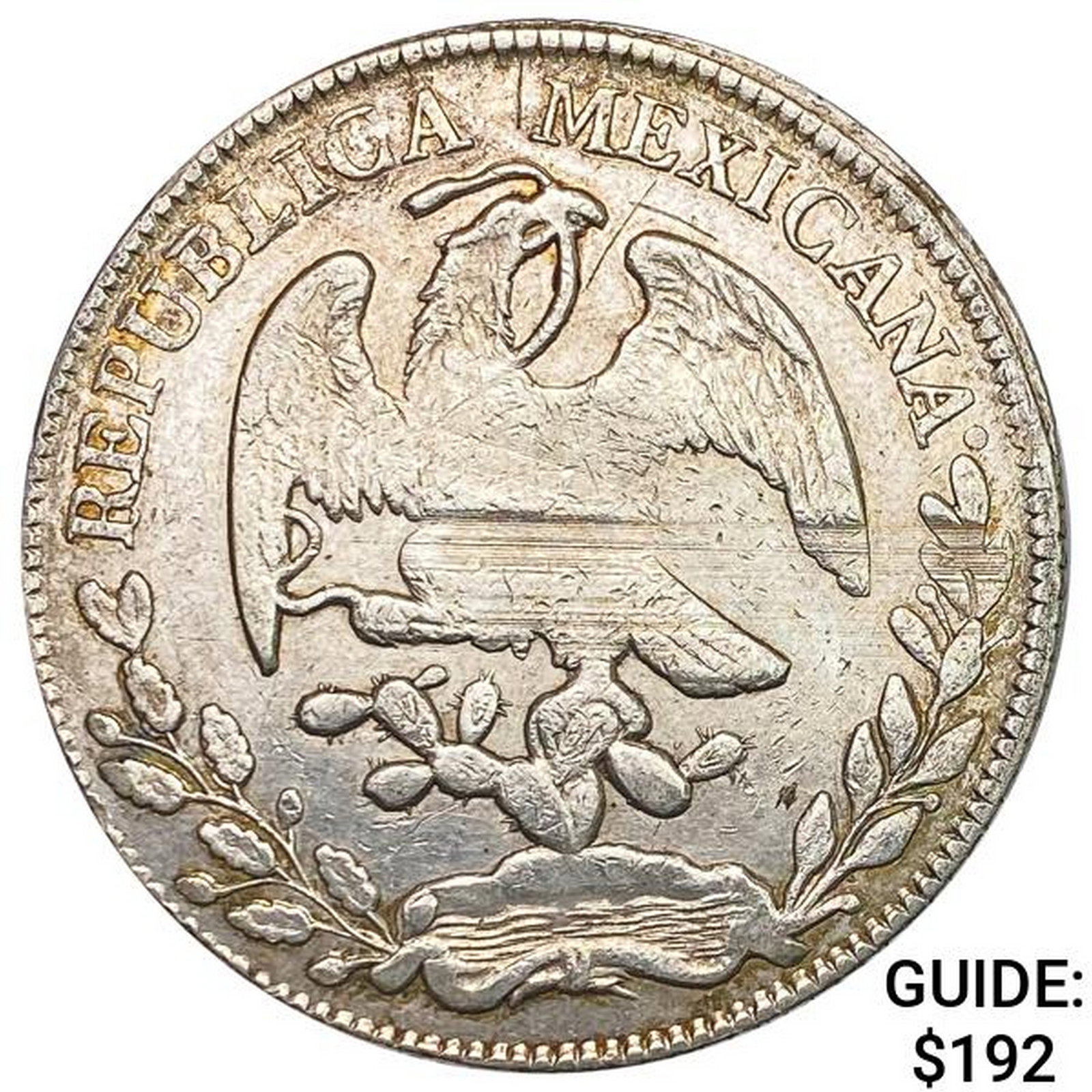 1878Zs JS Mexico Silver 8 Reales NEARLY UNCIRCULATED: 1878Zs JS Mexico Silver 8 Reales NEARLY UNCIRCULATED