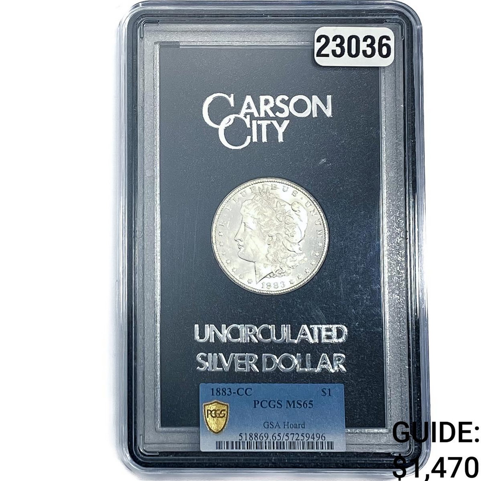 1883-CC Morgan Silver Dollar PCGS MS65 GSA: 1883-CC Morgan Silver Dollar PCGS MS65 GSA