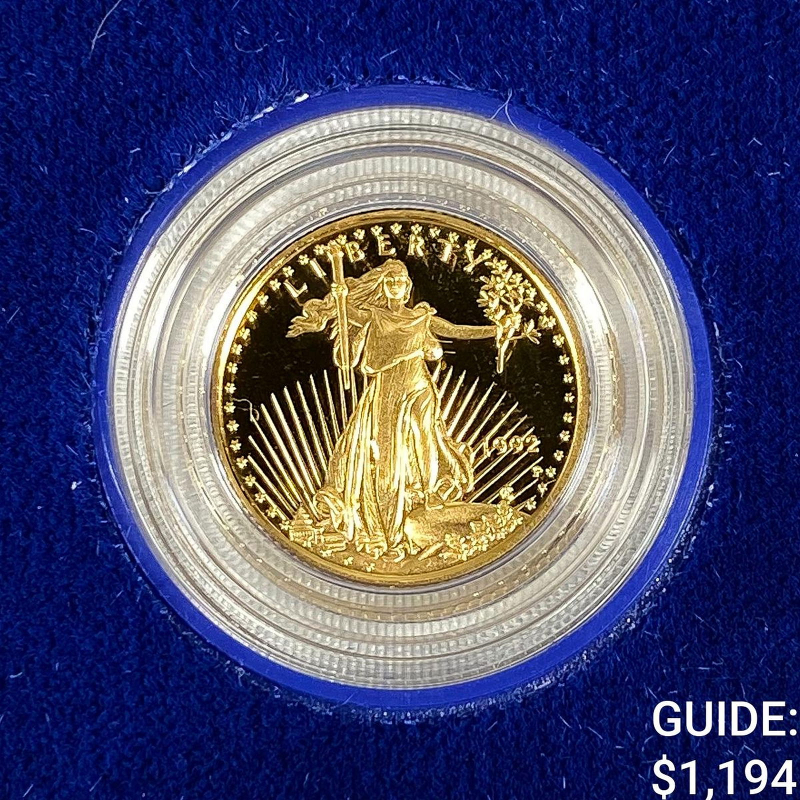 1992 $5 Gold American Eagle 1/10oz PF w/Box: 1992 $5 Gold American Eagle 1/10oz PF w/Box