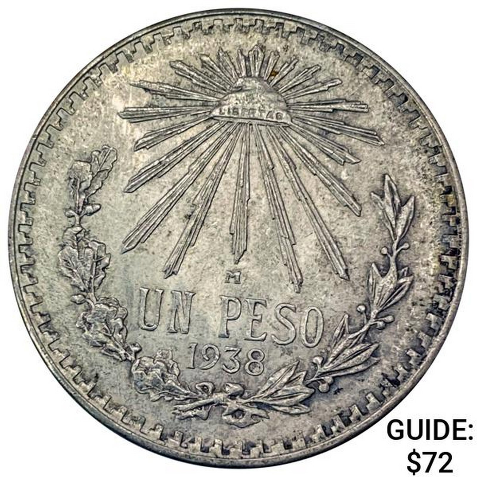 1938 Mexico Silver Peso UNCIRCULATED: 1938 Mexico Silver Peso UNCIRCULATED
