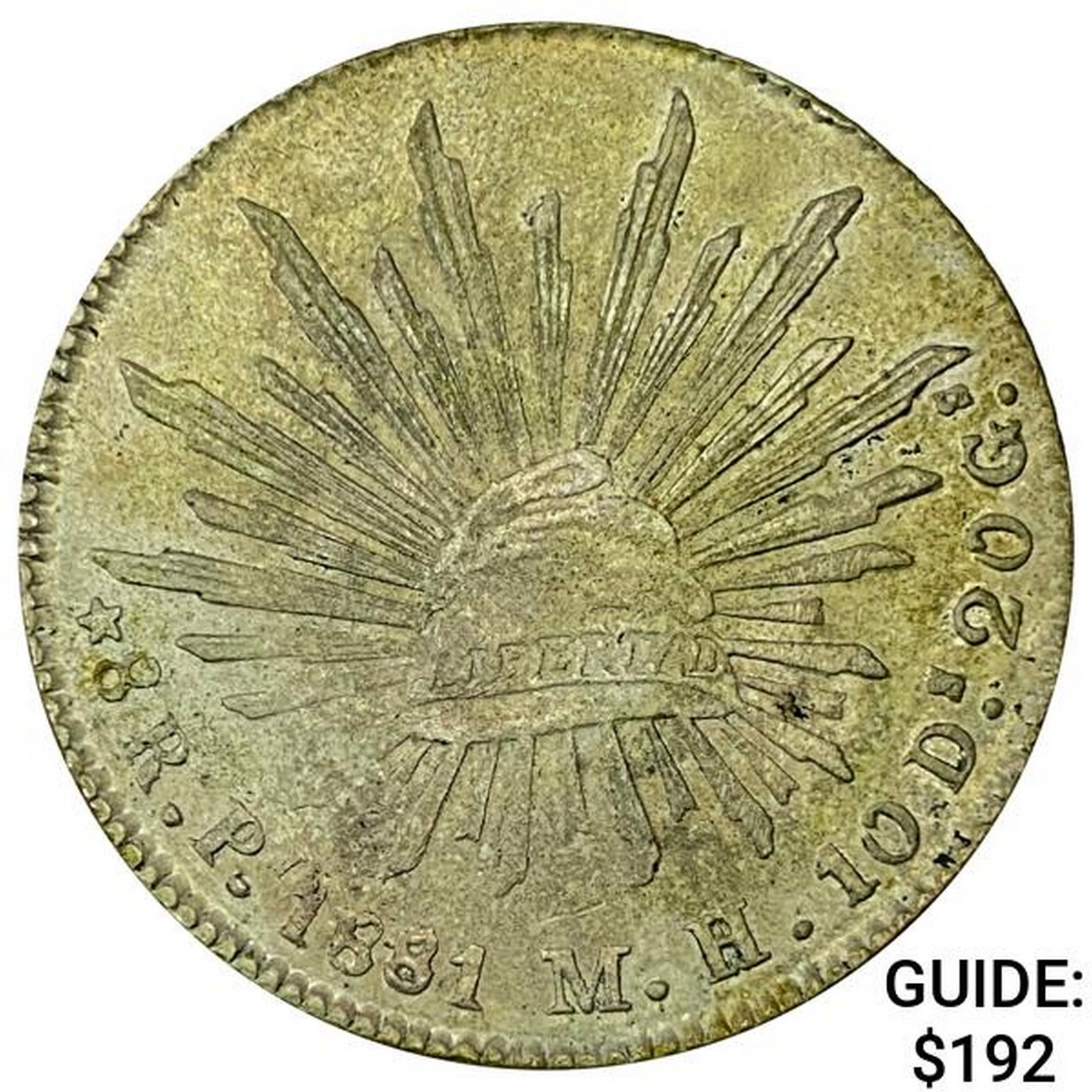 1881Pi MH Mexico Silver 8 Reales CLOSELY UNCIRCULATED: 1881Pi MH Mexico Silver 8 Reales CLOSELY UNCIRCULATED