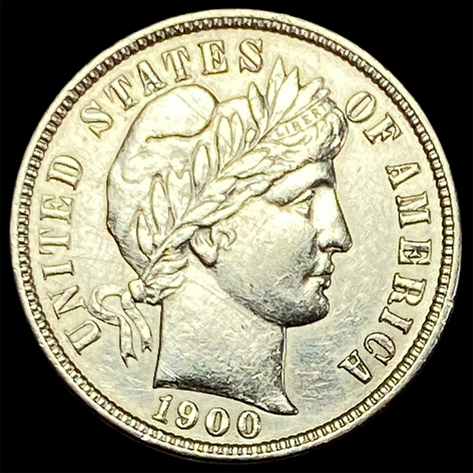 1900-S Silver Barber Dime CLOSELY UNCIRCULATED: 1900-S Silver Barber Dime CLOSELY UNCIRCULATED