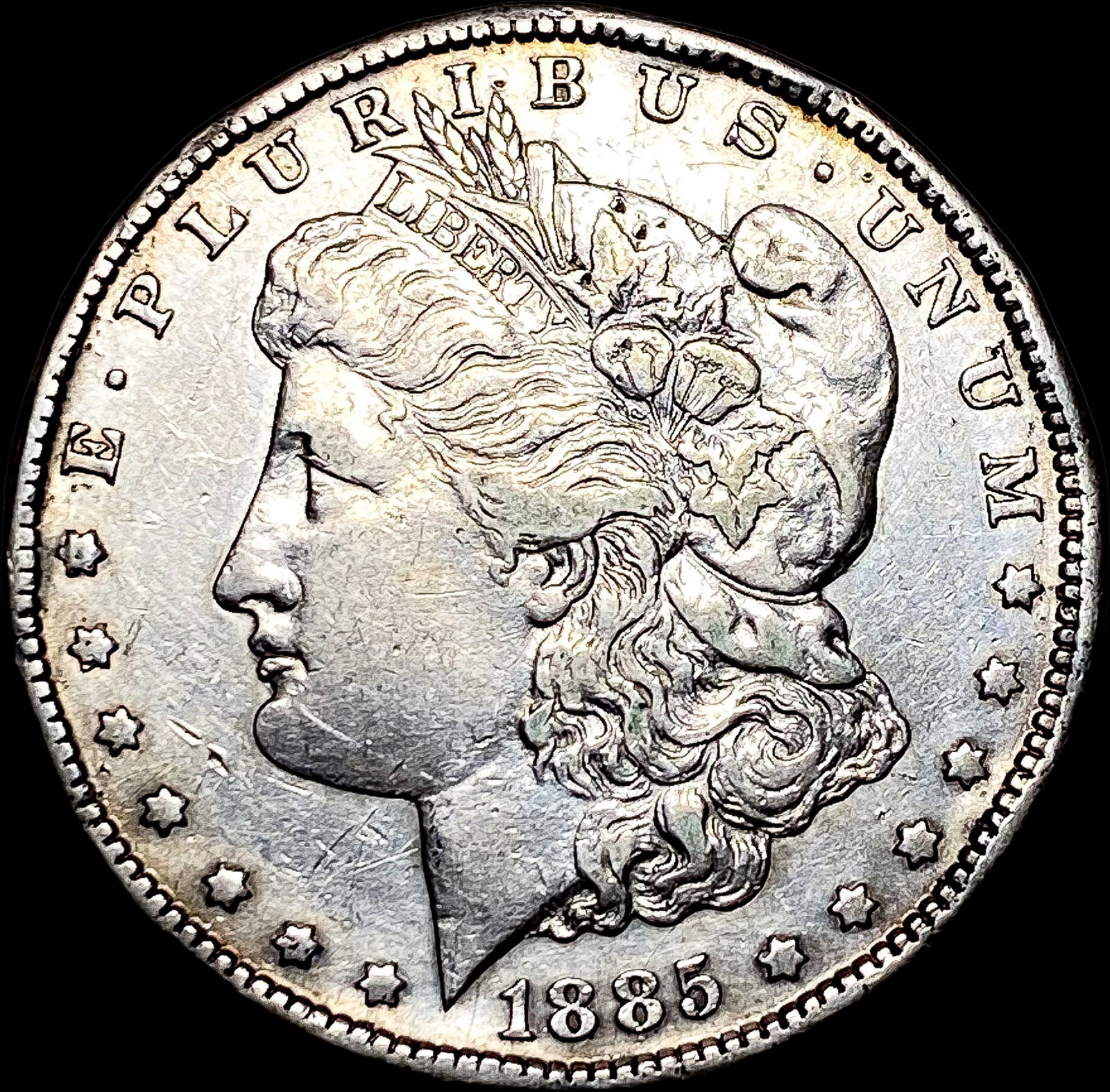 1885-CC Silver Morgan Dollar NEARLY UNCIRCULATED: 1885-CC Silver Morgan Dollar NEARLY UNCIRCULATED