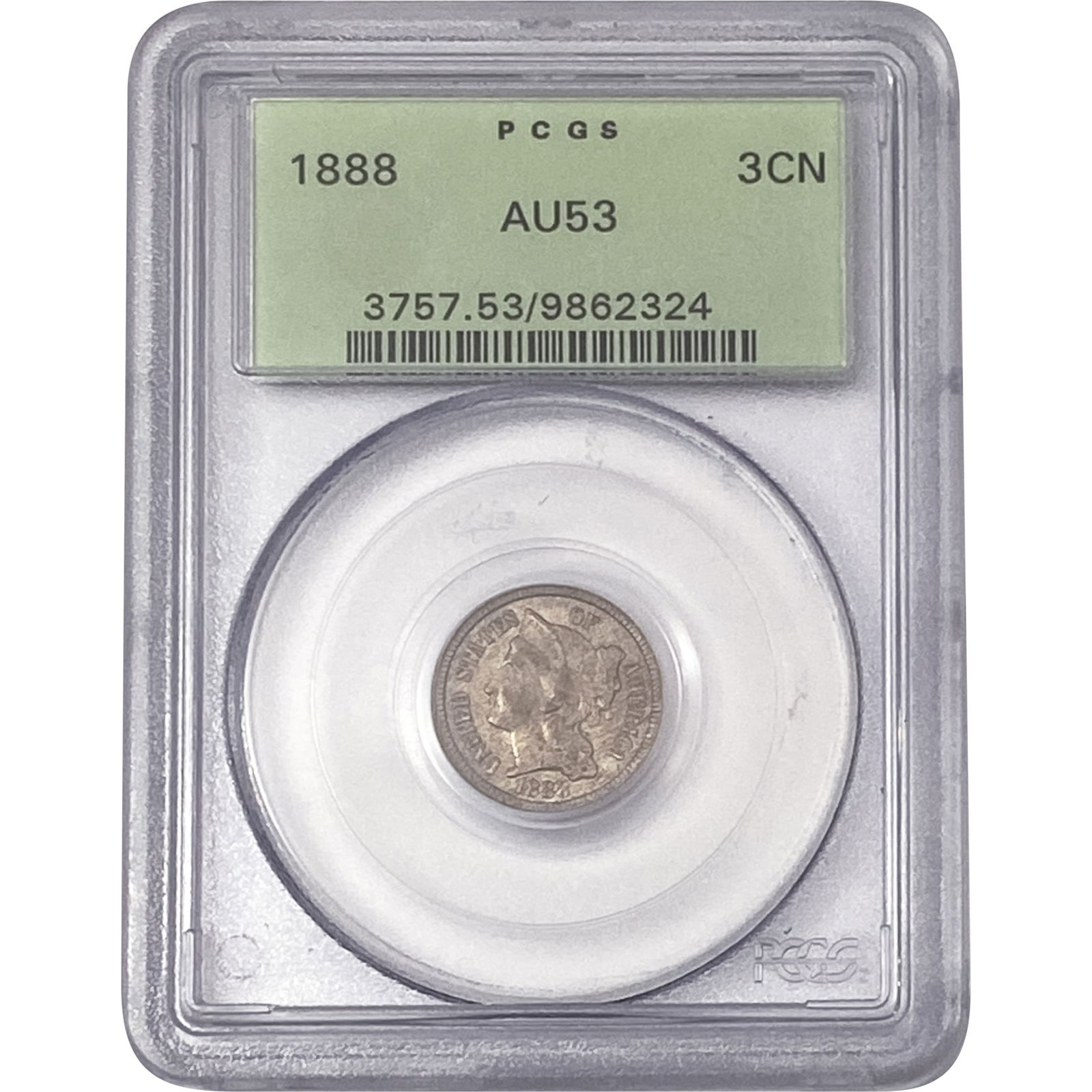 1888 Nickel Three Cent PCGS AU53 (1 of 2)