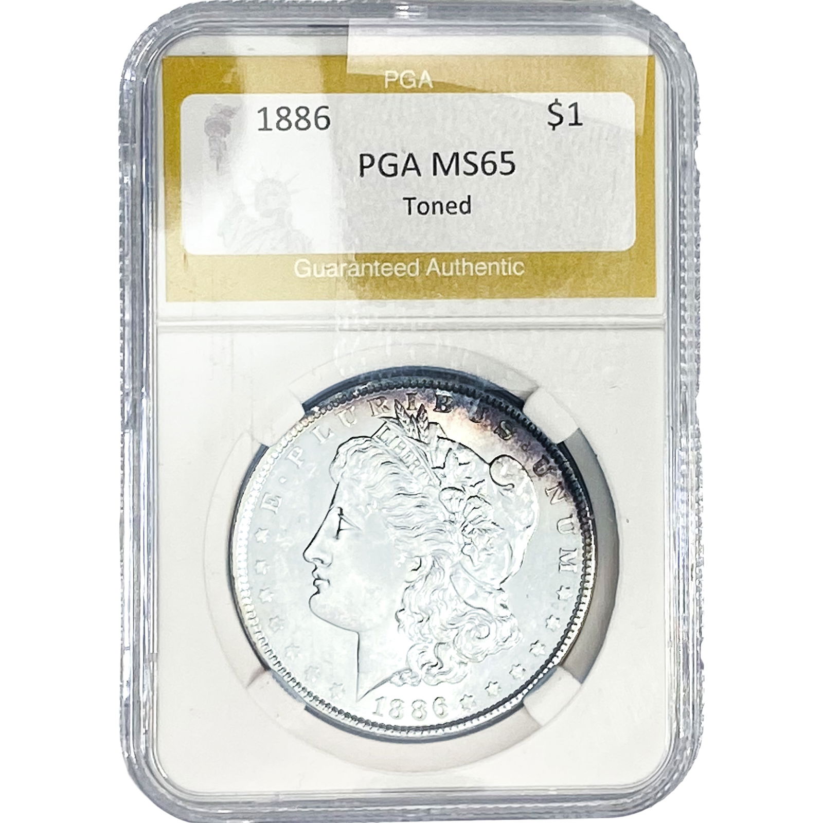 1886 Morgan Silver Dollar PGA MS65 Toned (1 of 2)