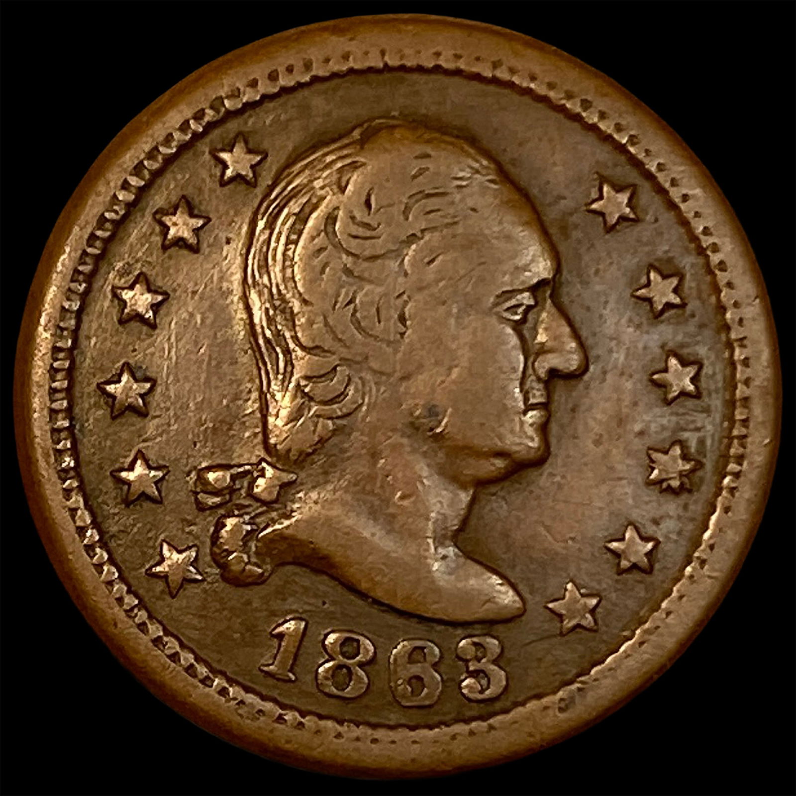 1863 Civil War Token Wilson's Medal LIGHTLY CIRCULATED (1 of 2)